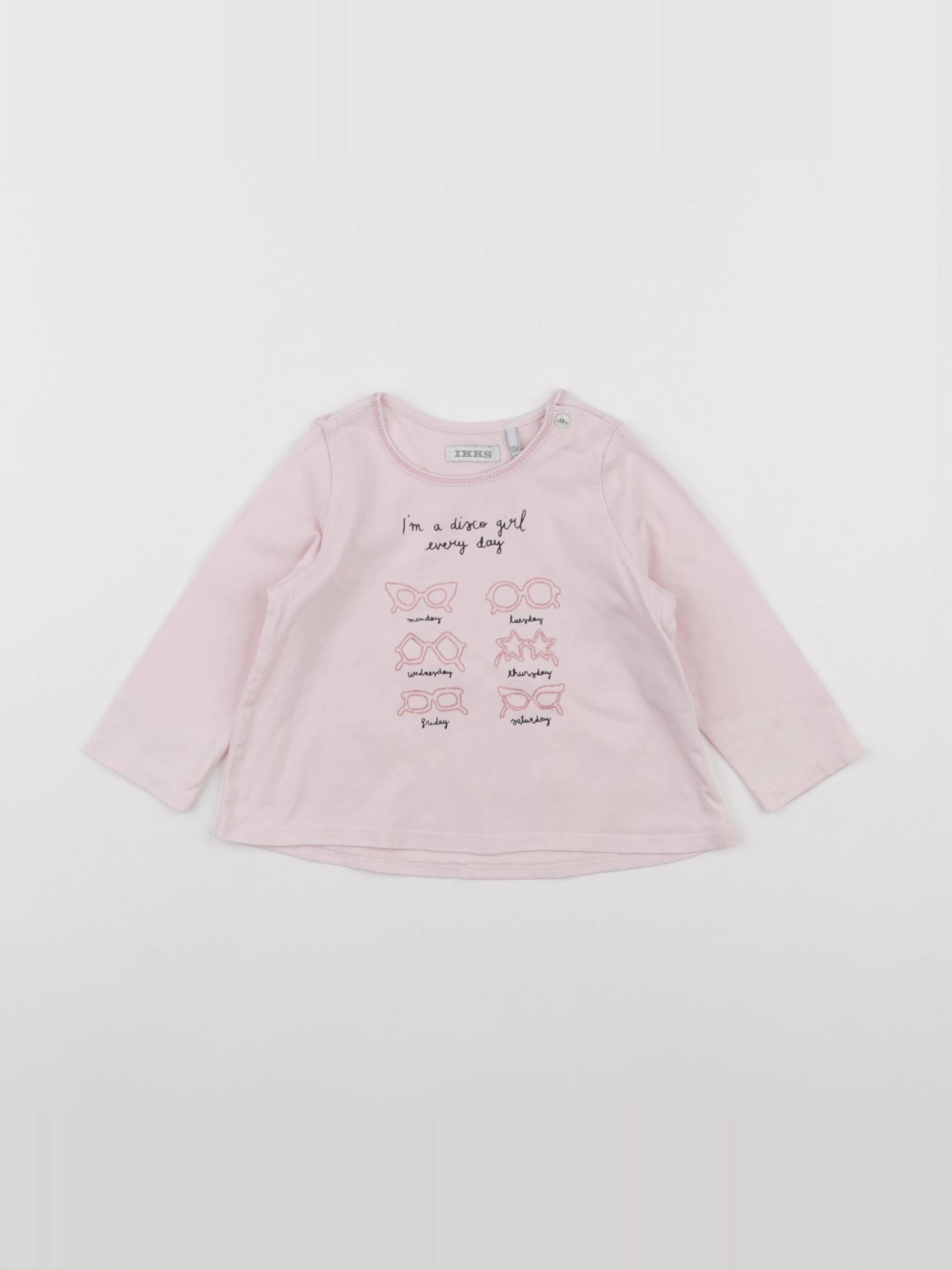 IKKS - tee-shirt rose - 6 mois