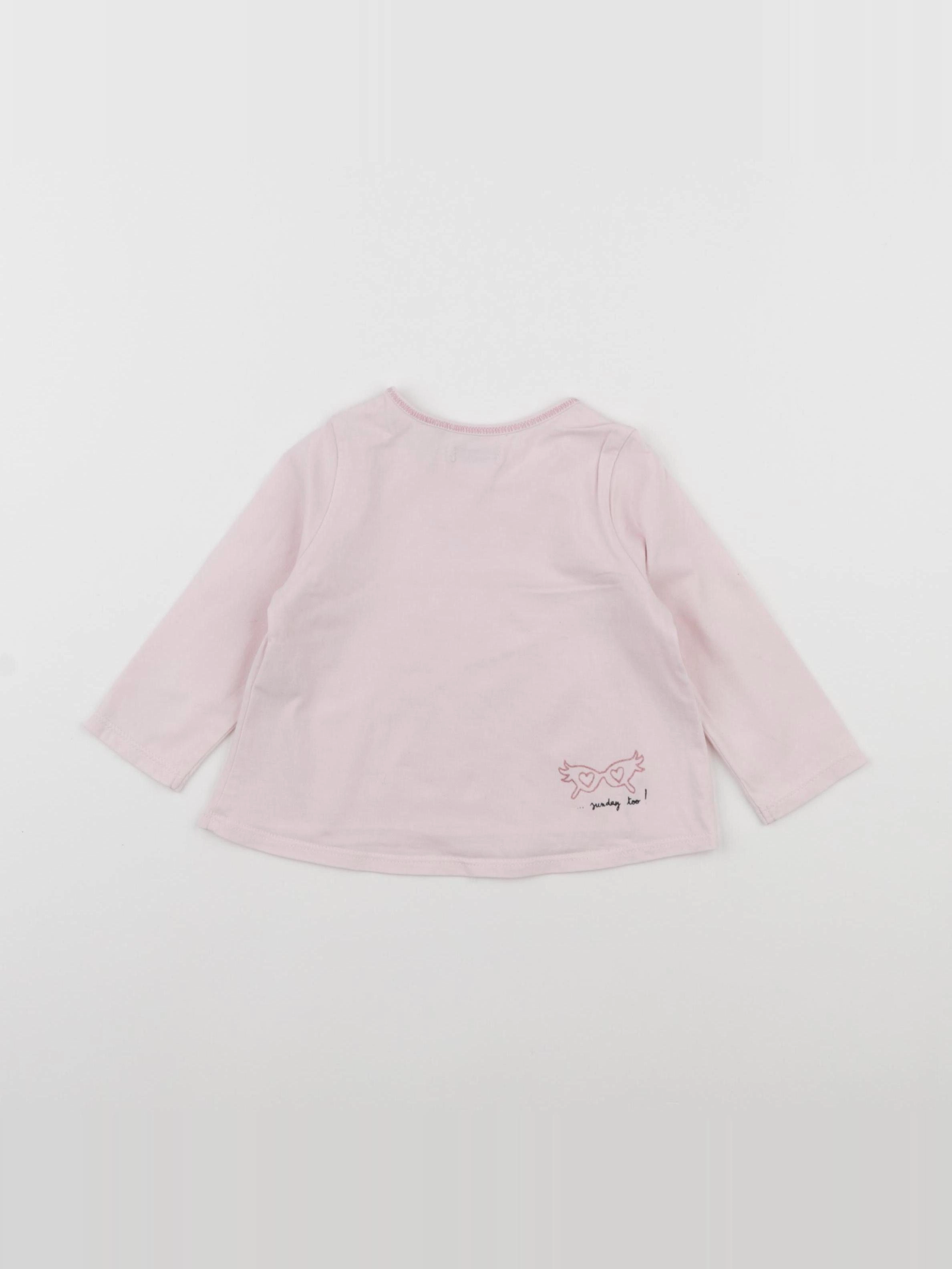 IKKS - tee-shirt rose - 6 mois
