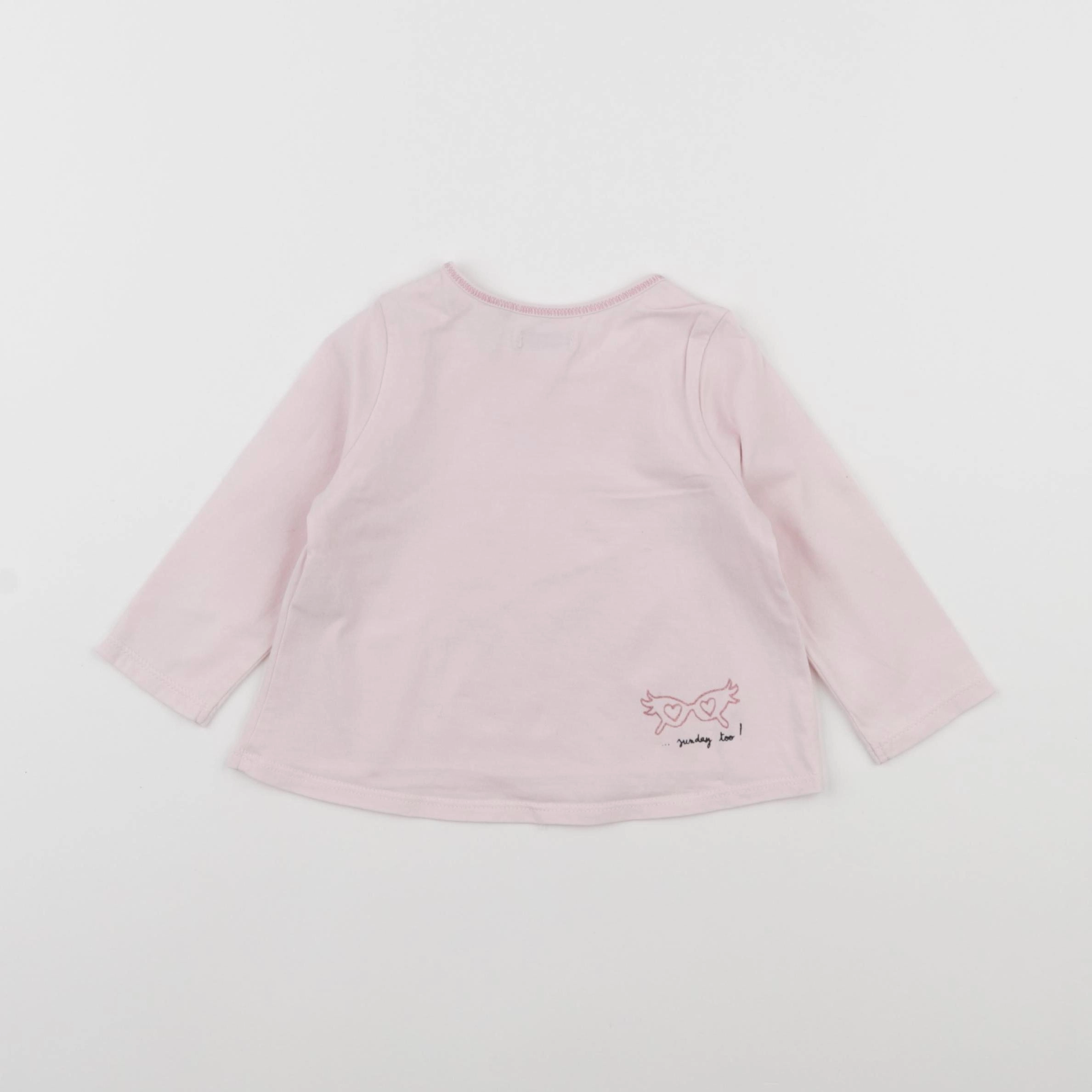 IKKS - tee-shirt rose - 6 mois