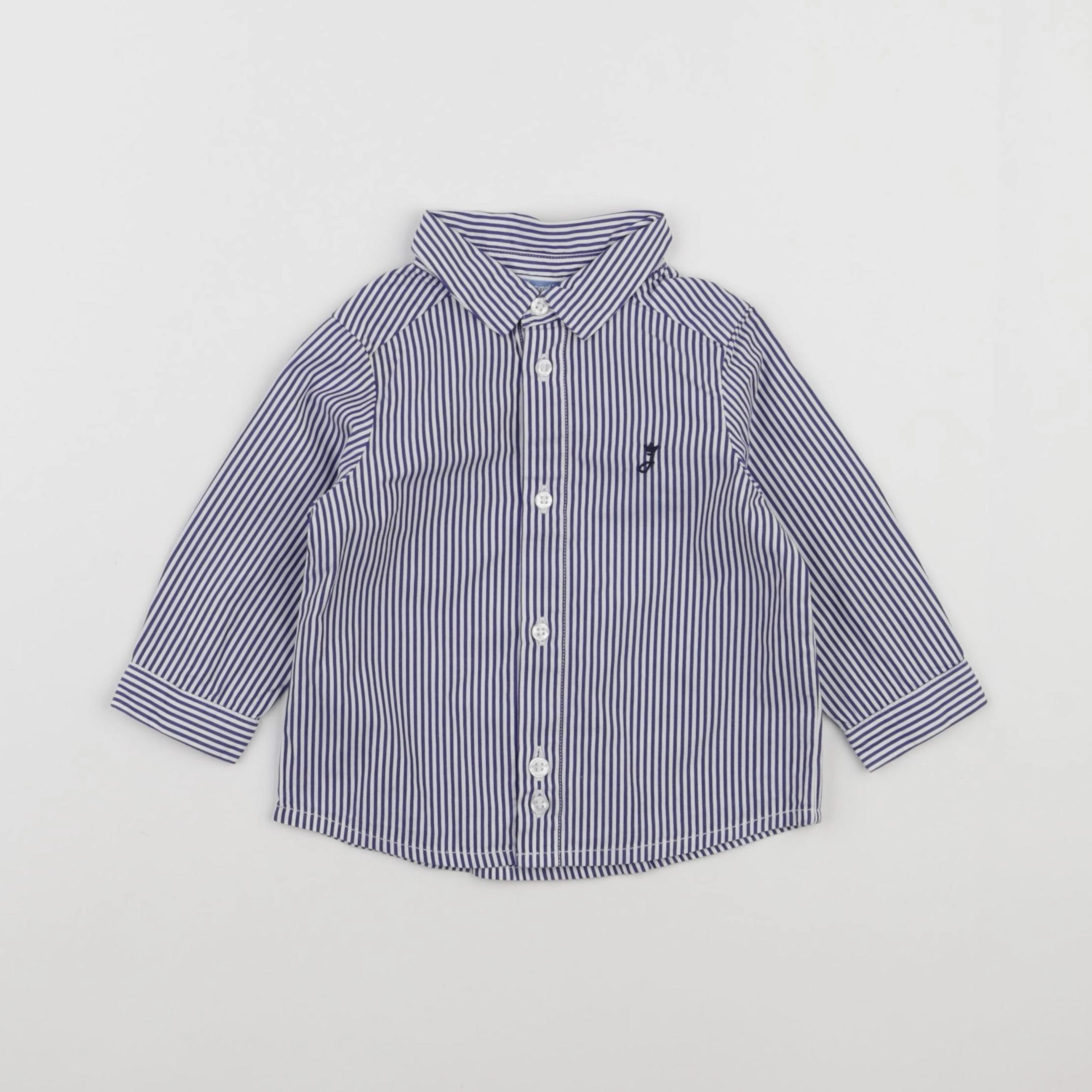 Jacadi - chemise bleu - 6 mois