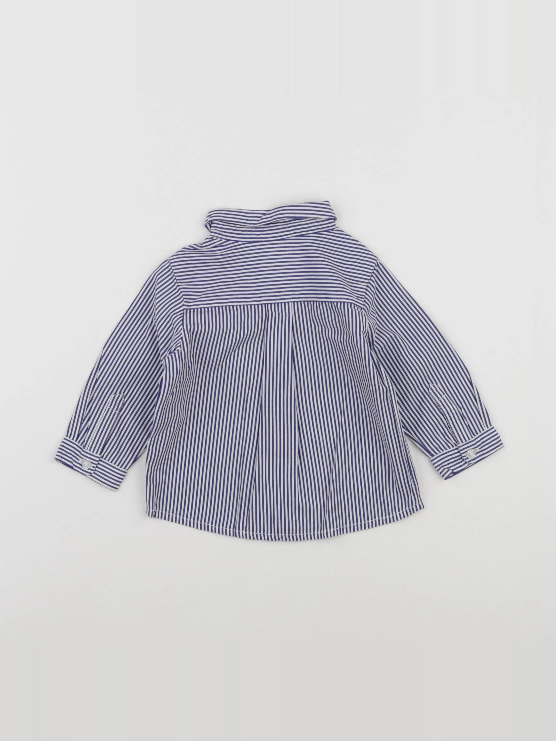 Jacadi - chemise bleu - 6 mois