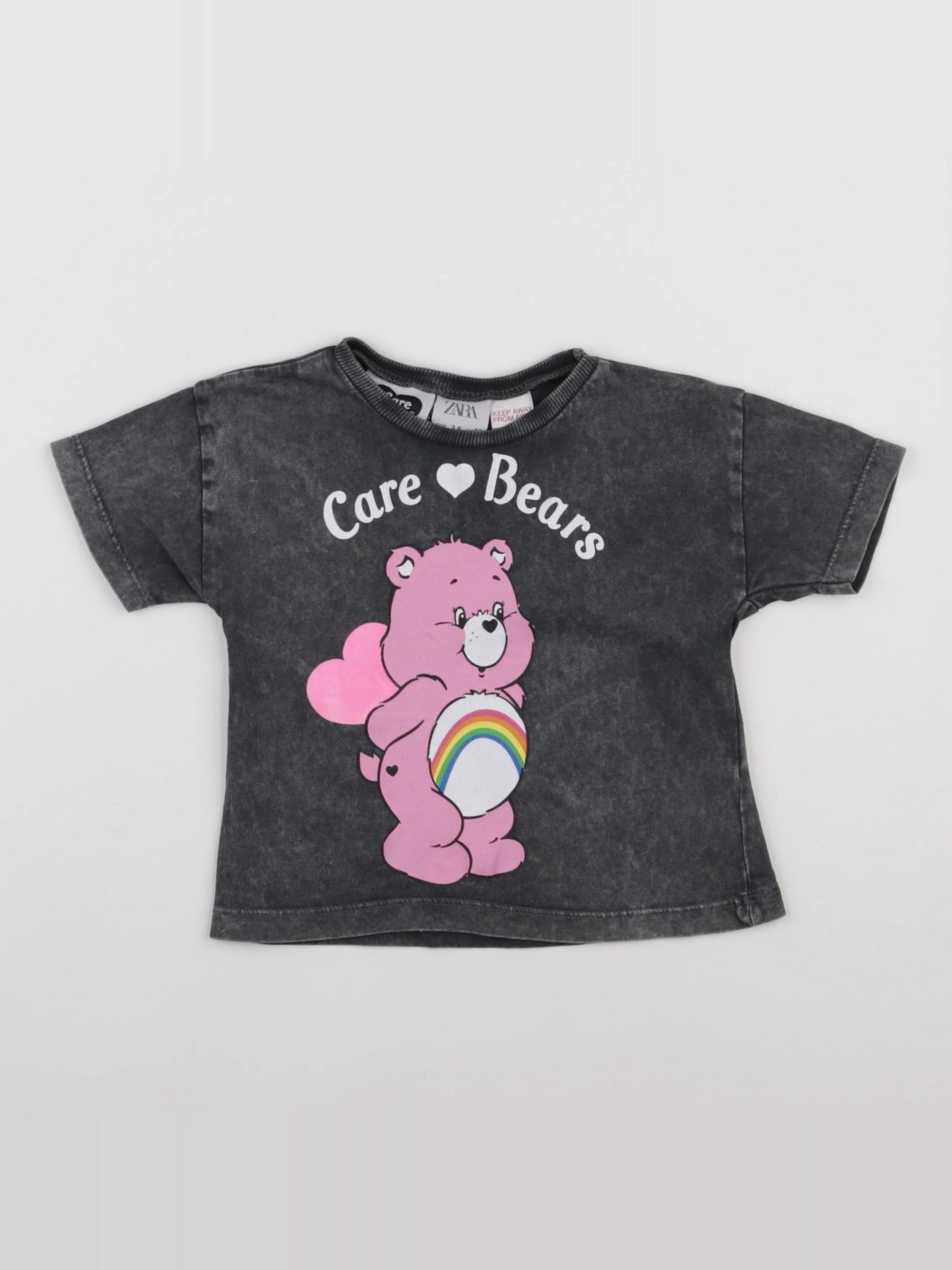Zara - tee-shirt gris - 3/6 mois