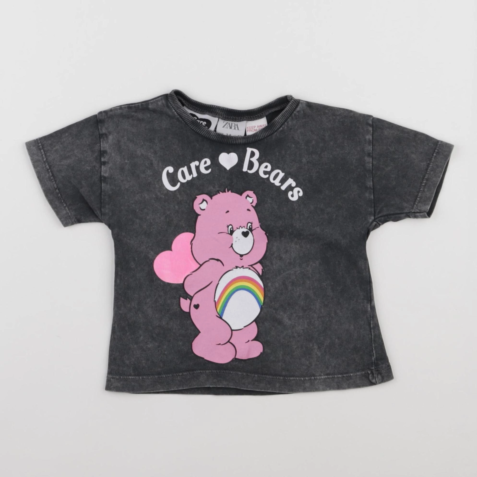 Zara - tee-shirt gris - 3/6 mois