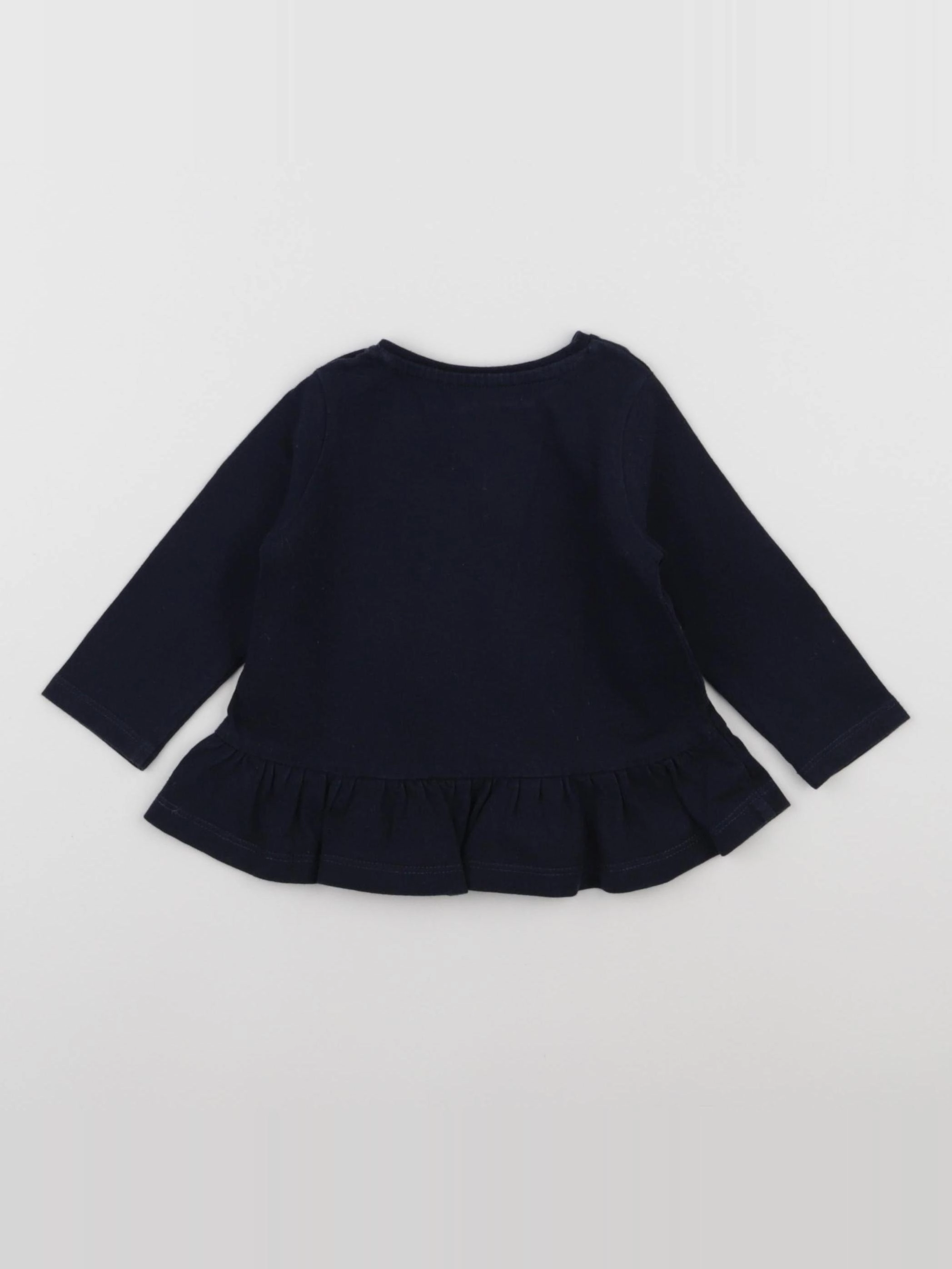 Vertbaudet - tee-shirt bleu, argent - 6 mois