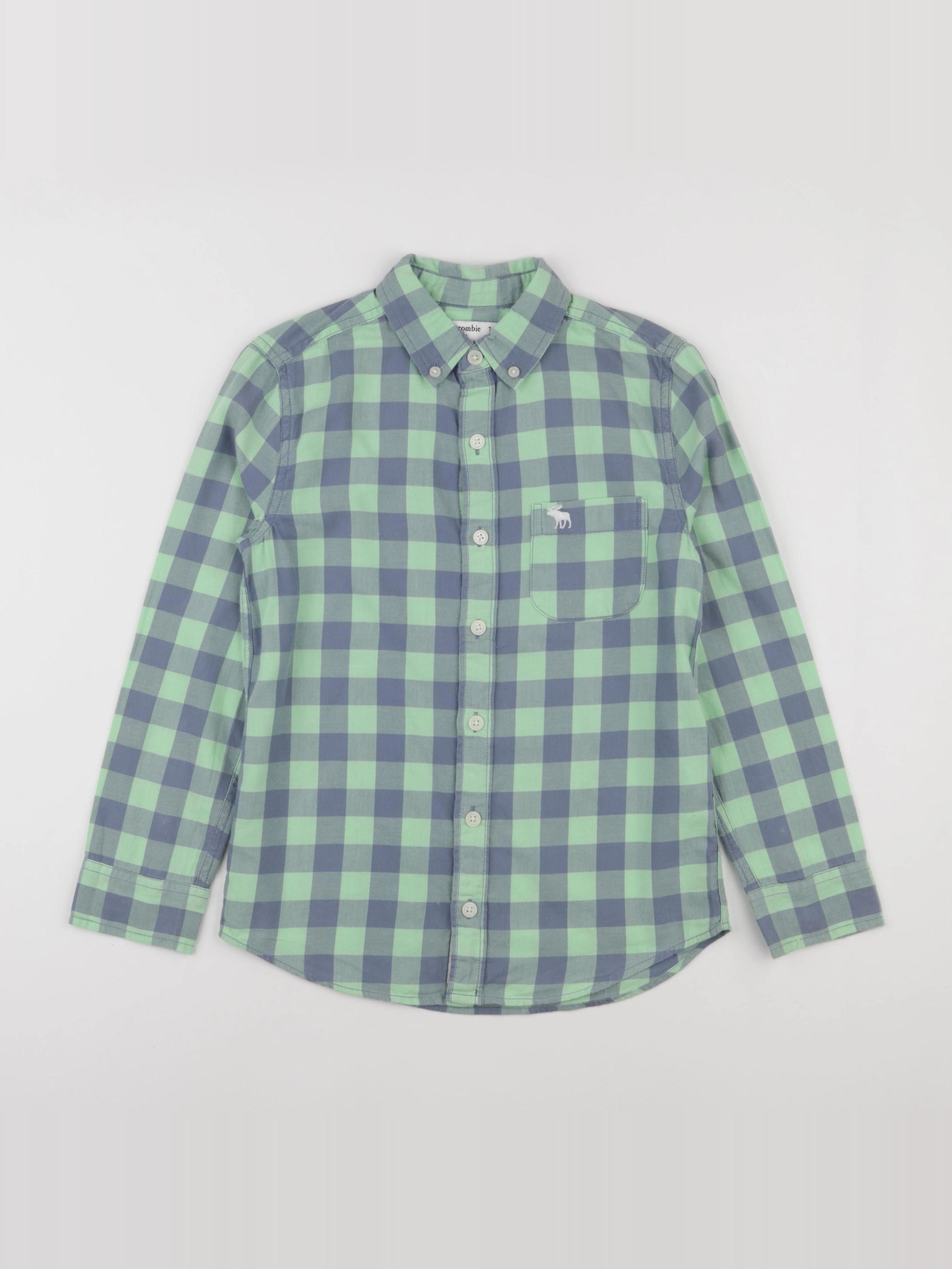 Abercrombie - chemise vert - 7/8 ans