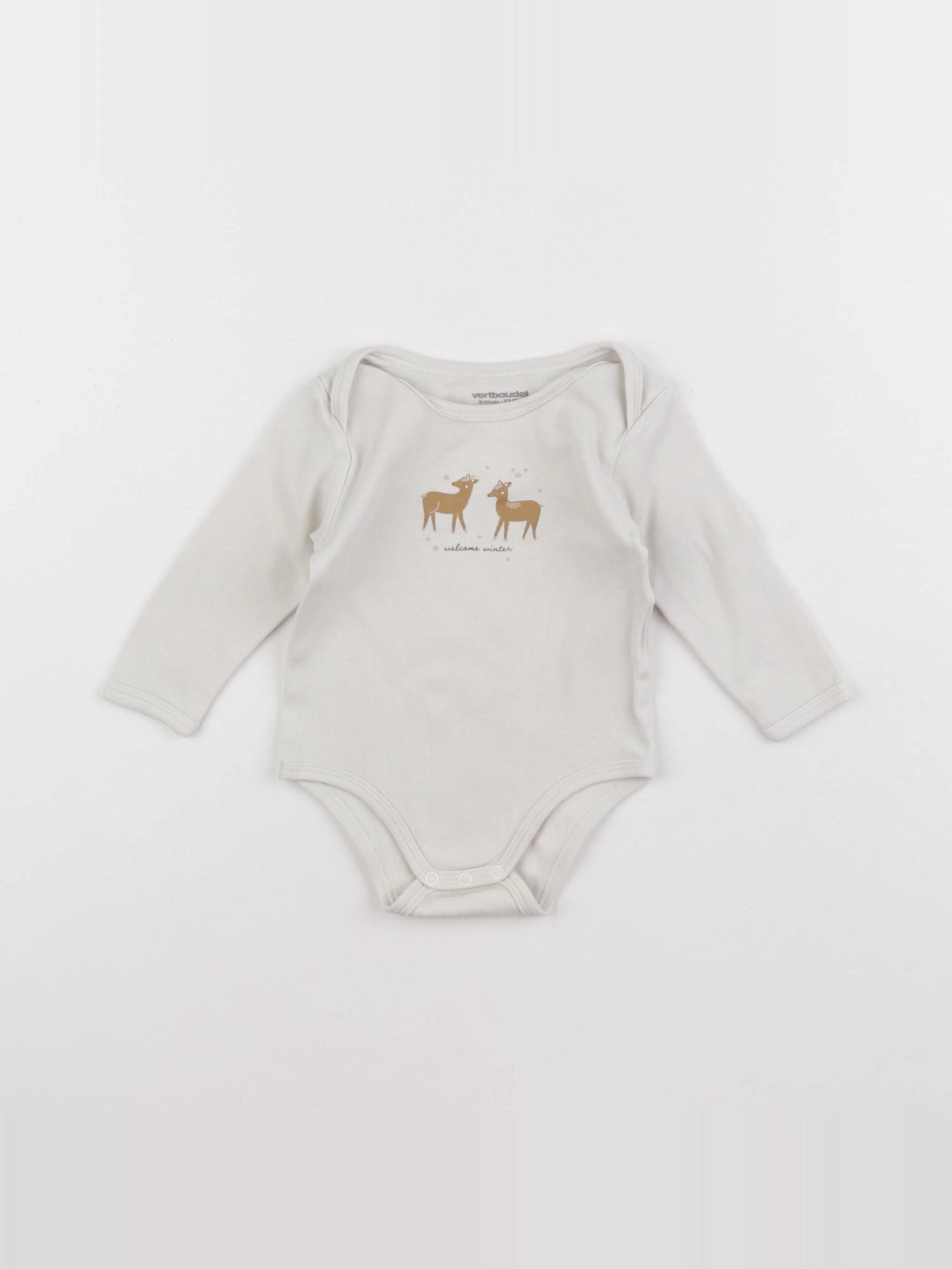 Vertbaudet - body gris - 9 mois