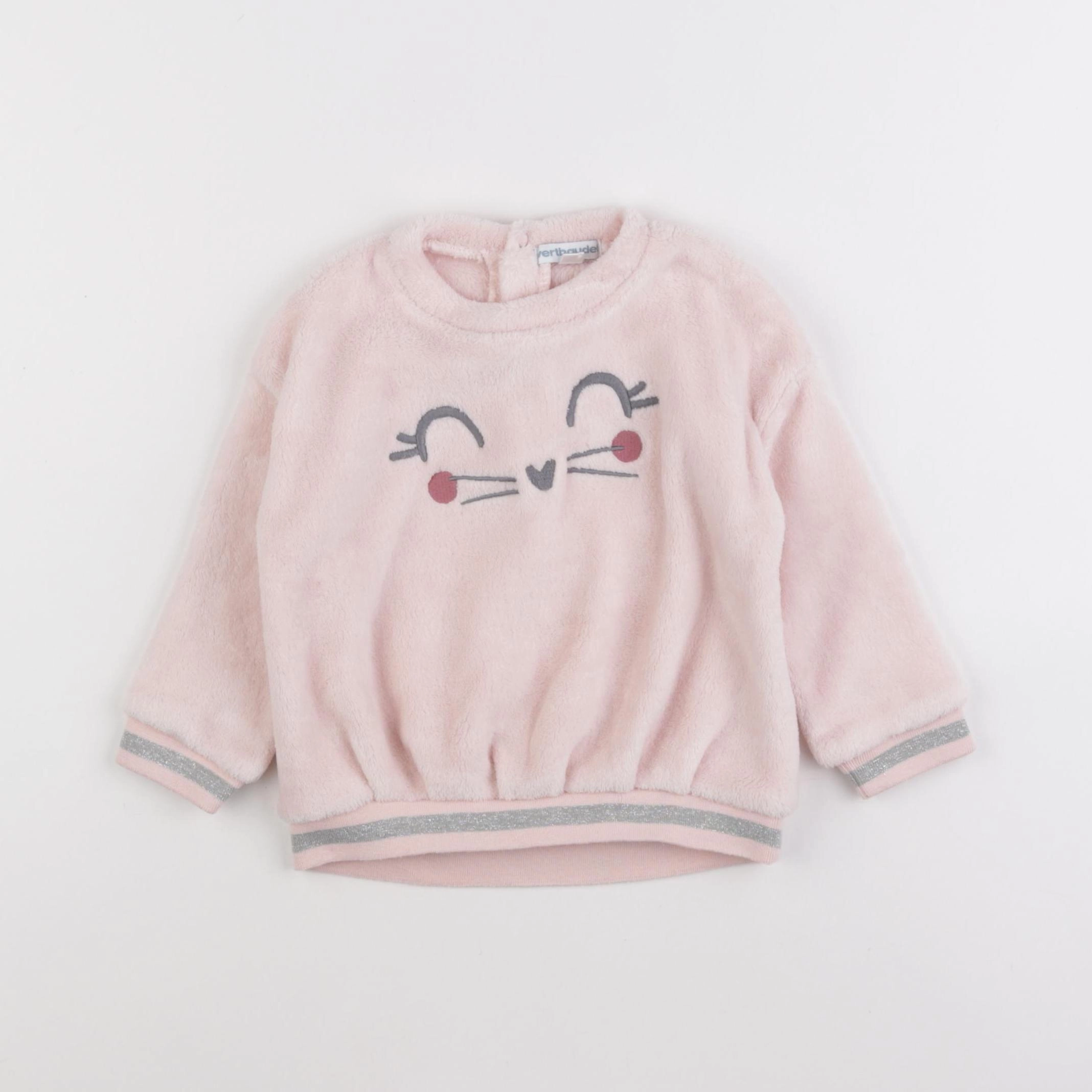 Vertbaudet - pull rose - 18 mois