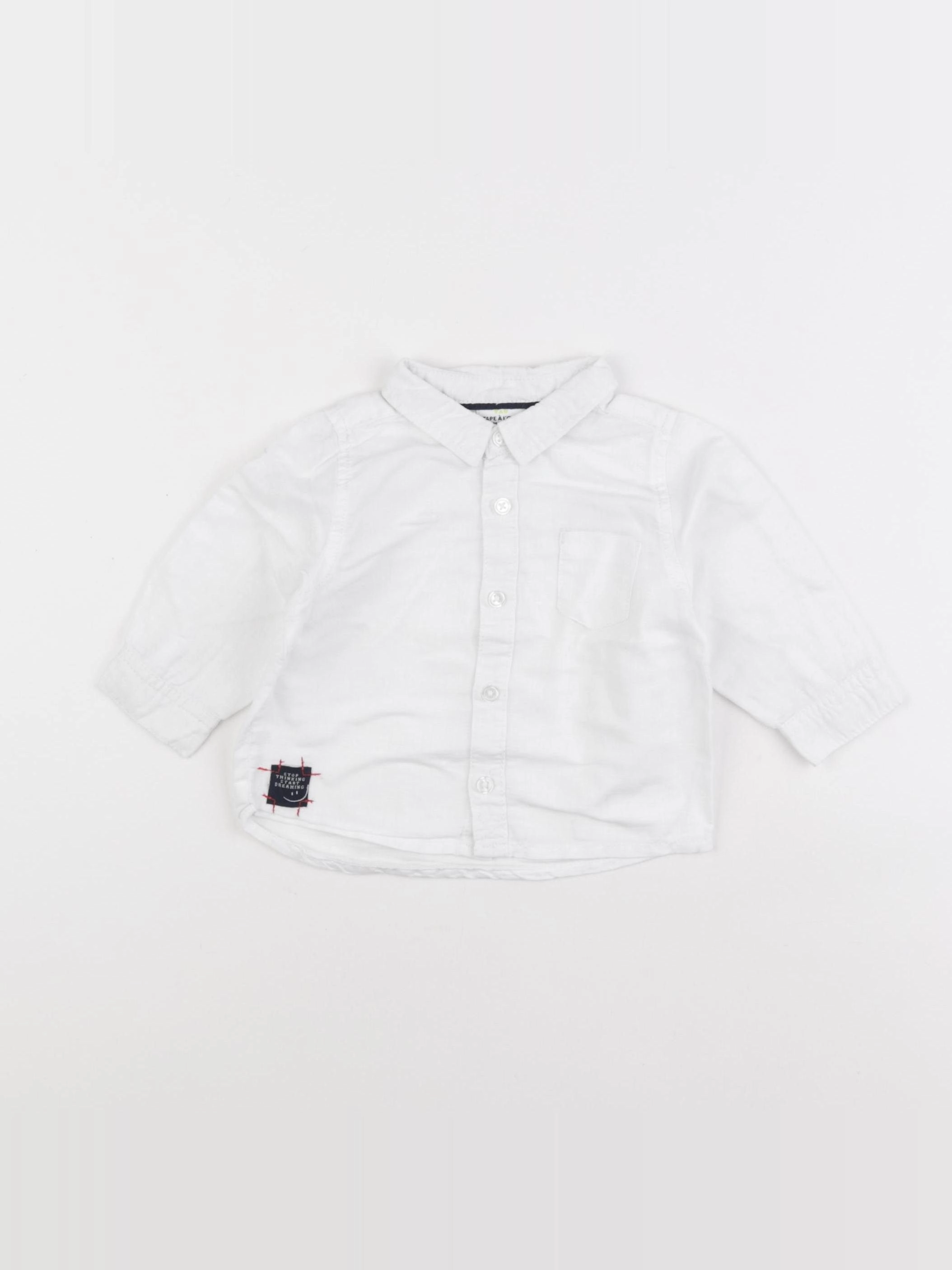 Tape à l'oeil - chemise blanc - 6 mois