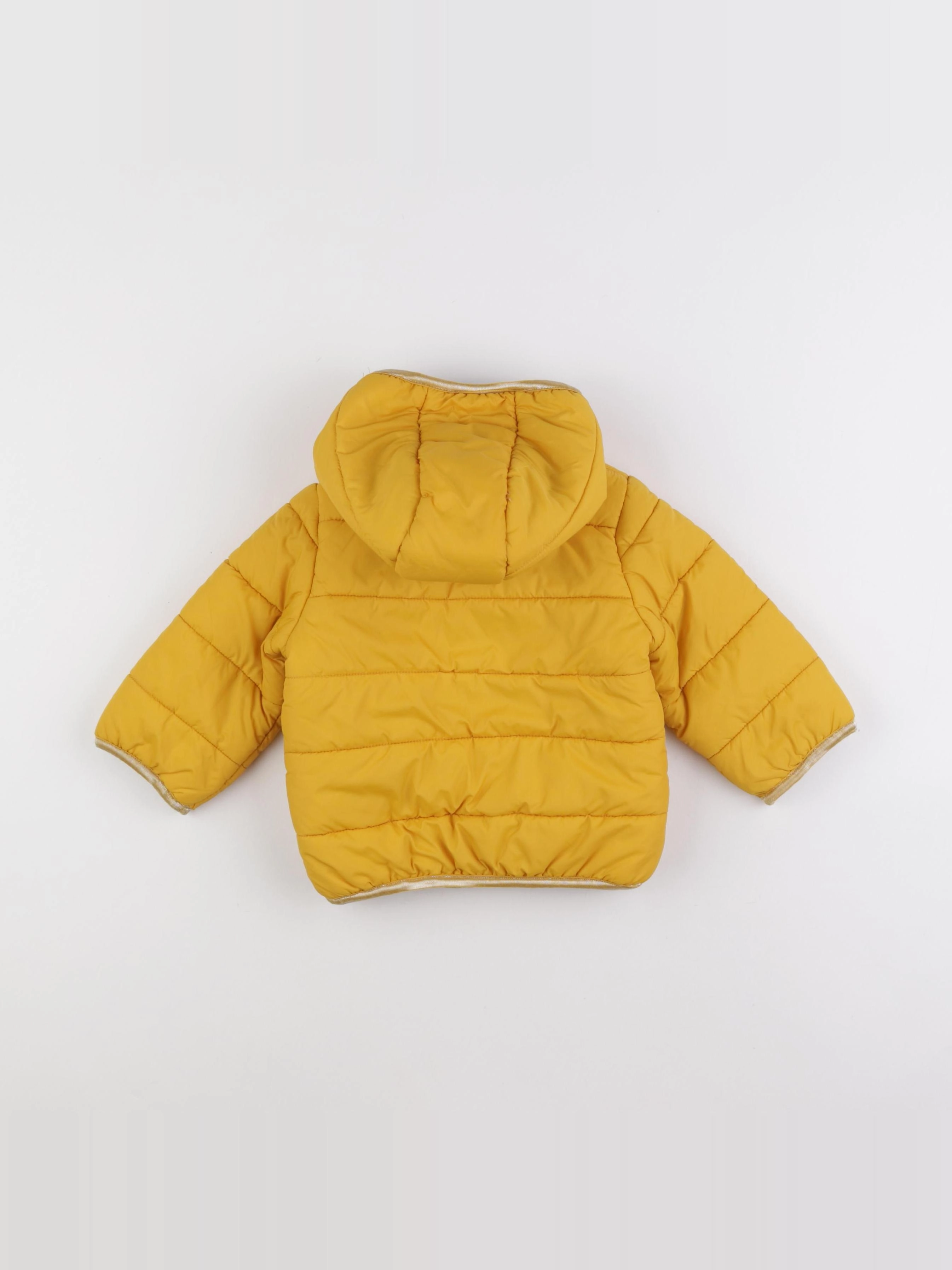 Vertbaudet - doudoune réversible jaune - 9/12 mois
