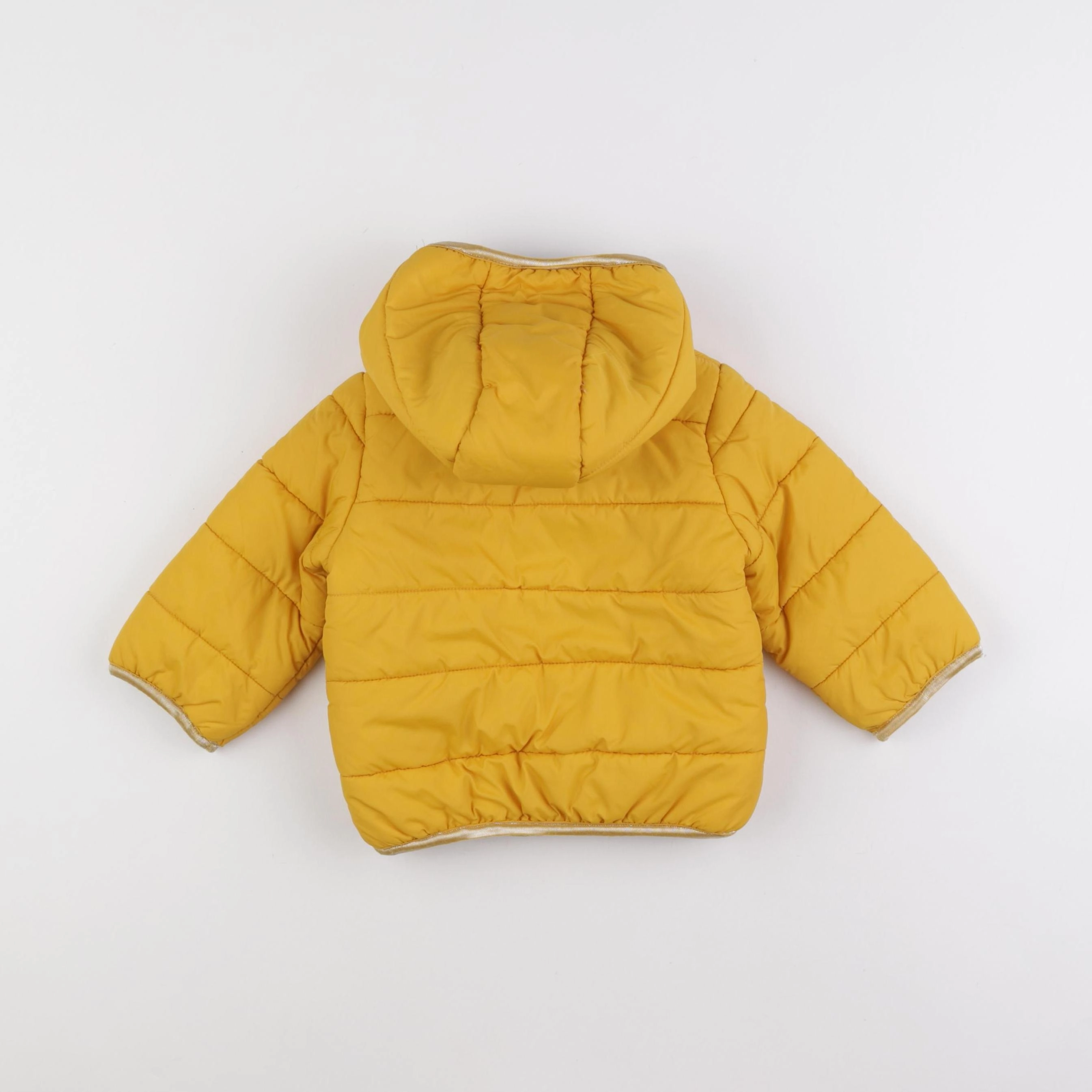 Vertbaudet - doudoune réversible jaune - 9/12 mois