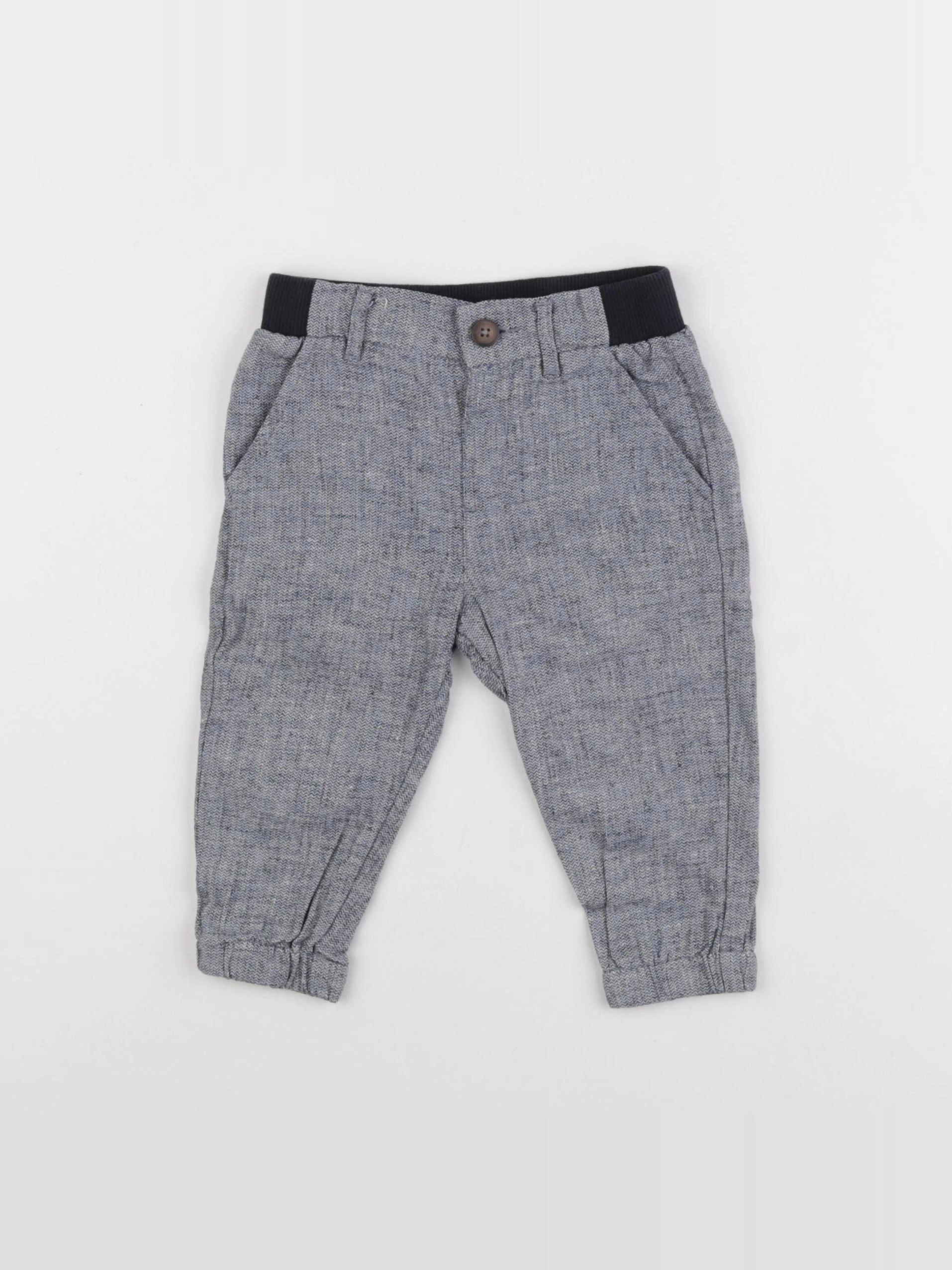 Boutchou - pantalon bleu - 9 mois