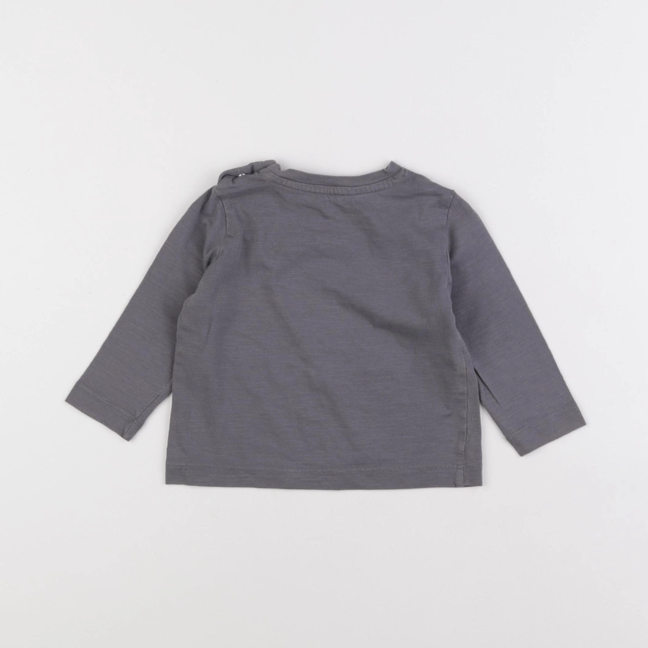 Boutchou - tee-shirt gris - 9 mois