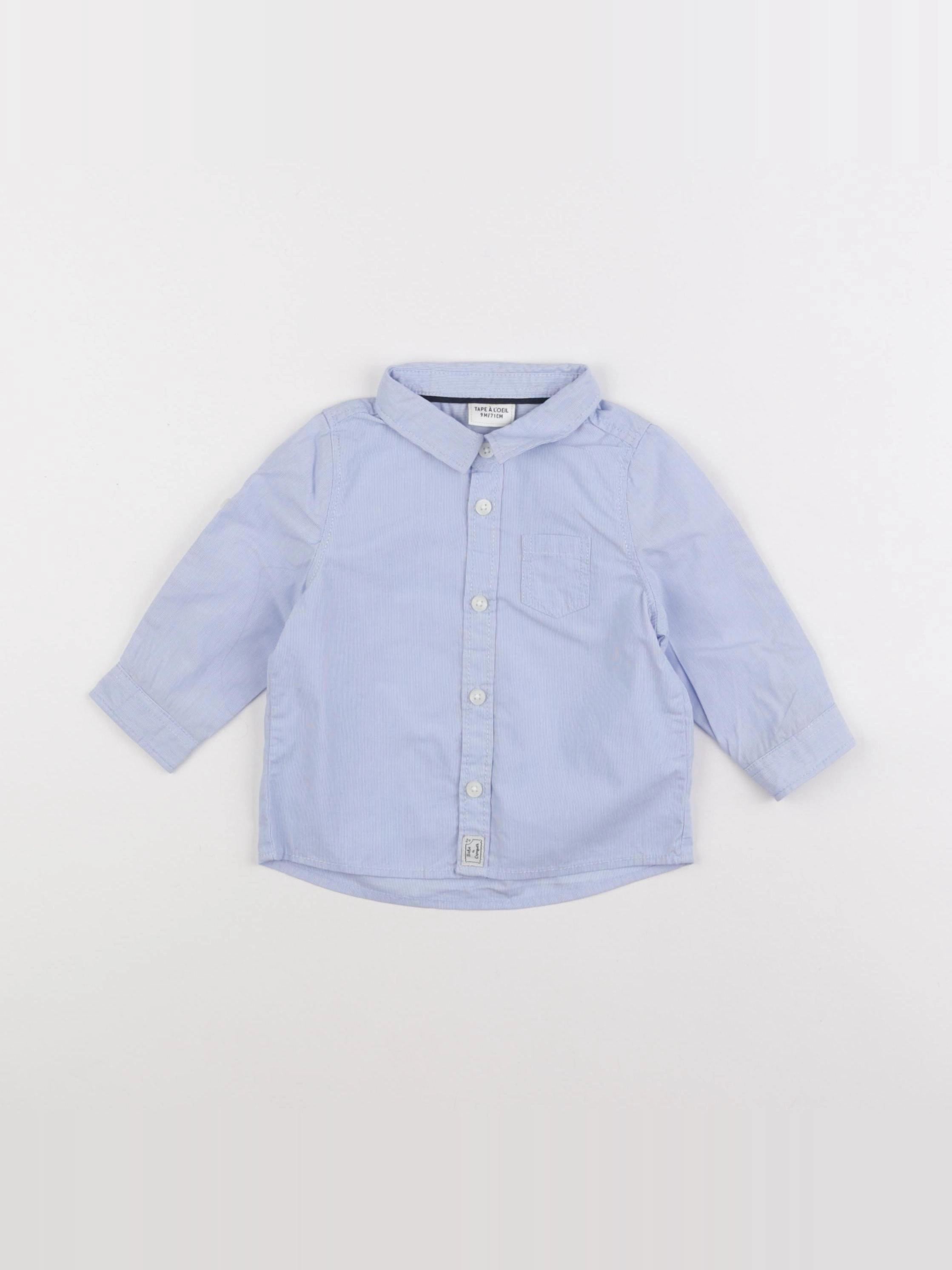 Tape à l'oeil - chemise bleu - 9 mois