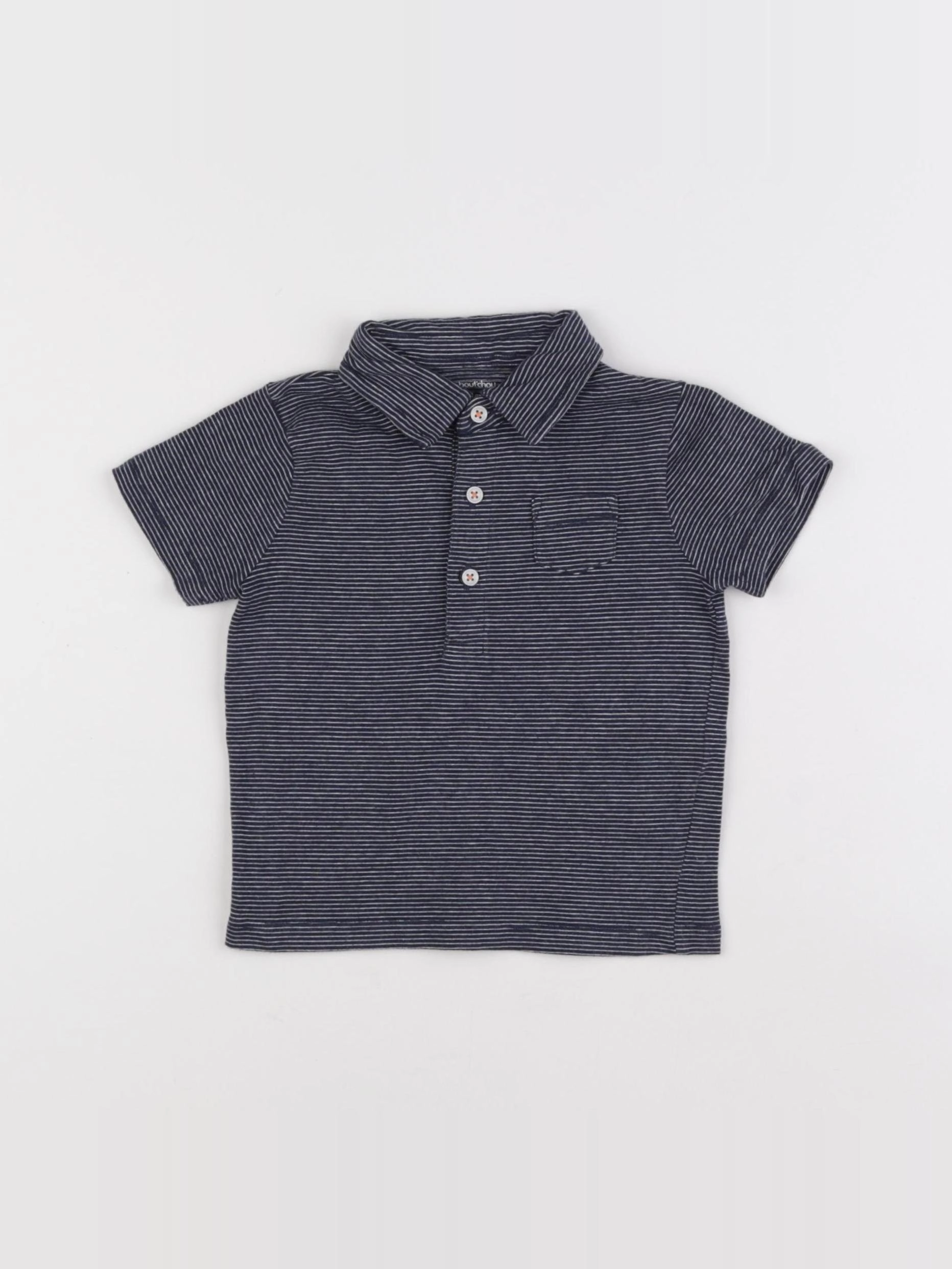 Boutchou - polo bleu - 9 mois