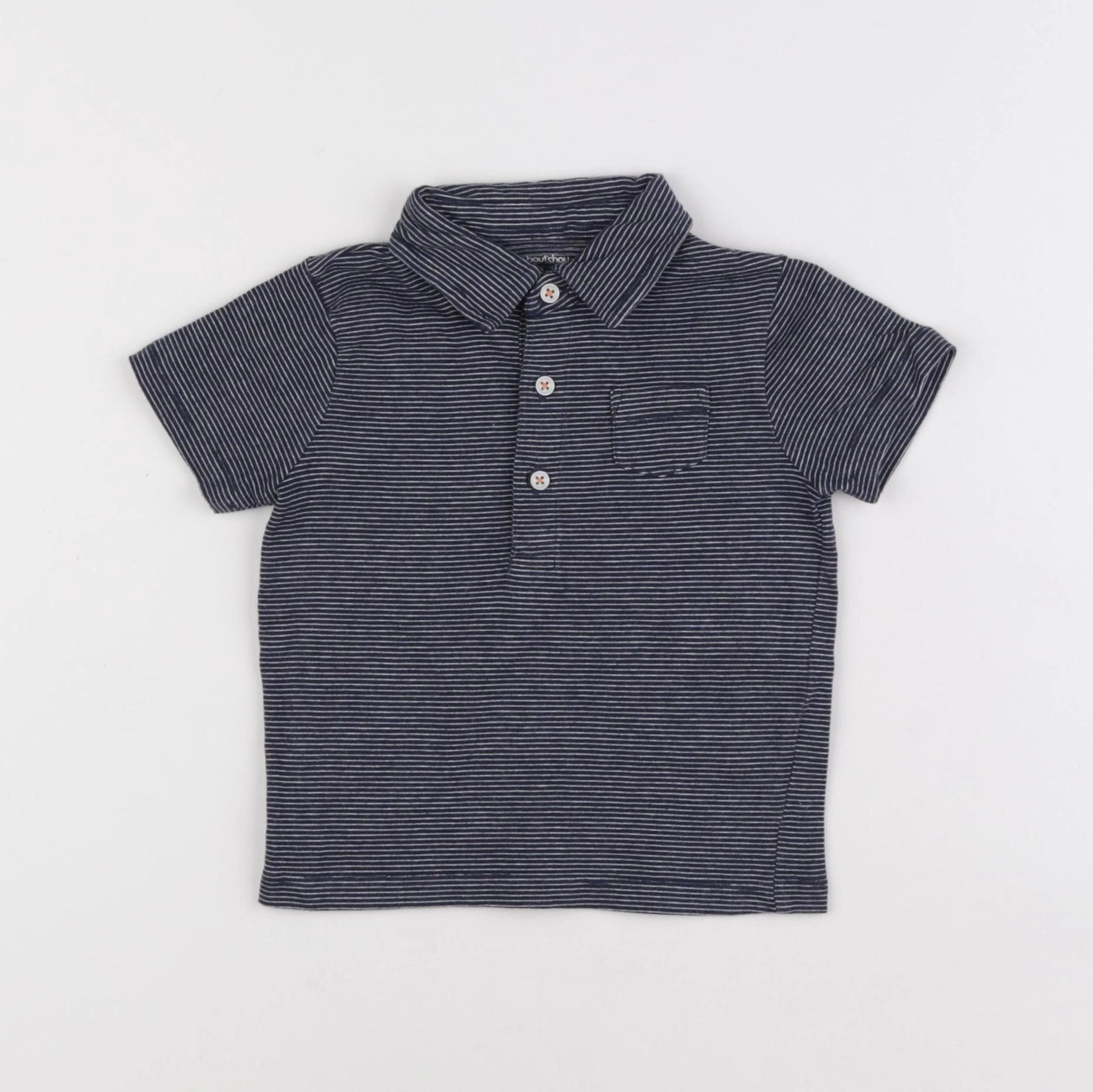 Boutchou - polo bleu - 9 mois