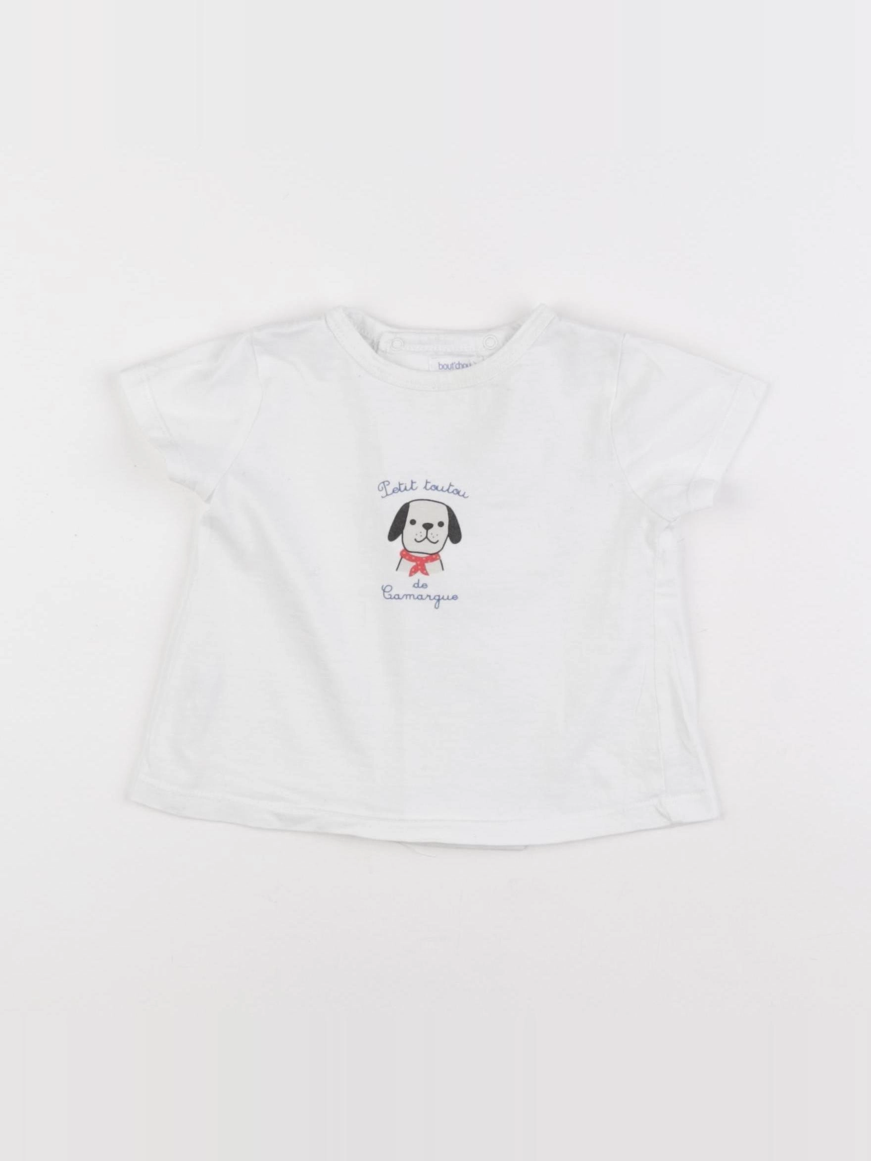 Boutchou - tee-shirt blanc - 9 mois