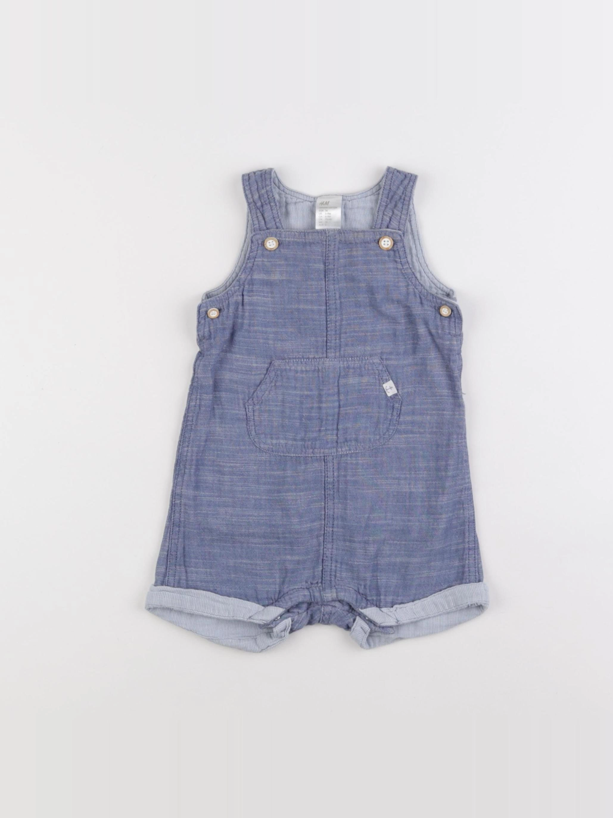 H&M - combinaison bleu - 6/9 mois