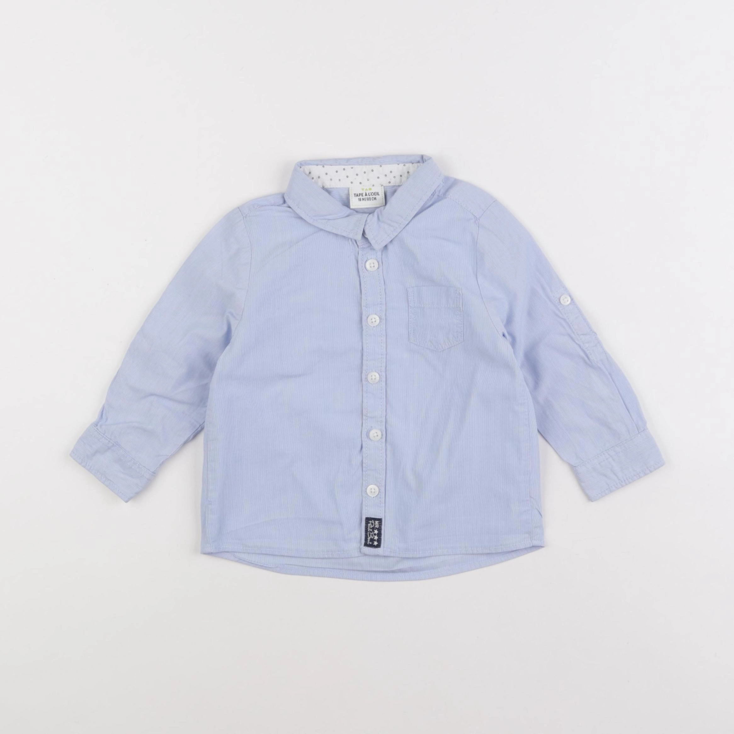 Tape à l'oeil - chemise bleu - 18 mois