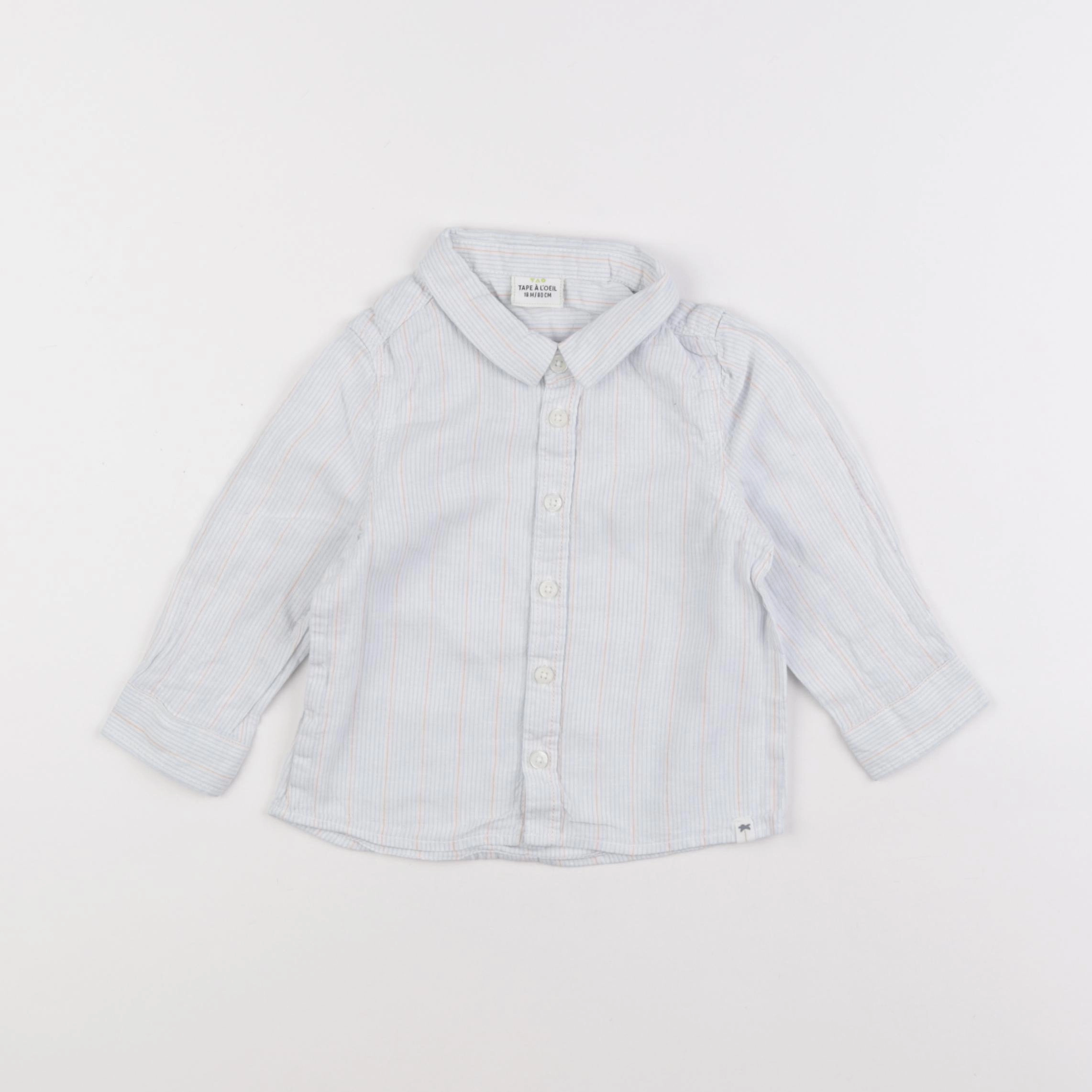 Tape à l'oeil - chemise bleu - 18 mois