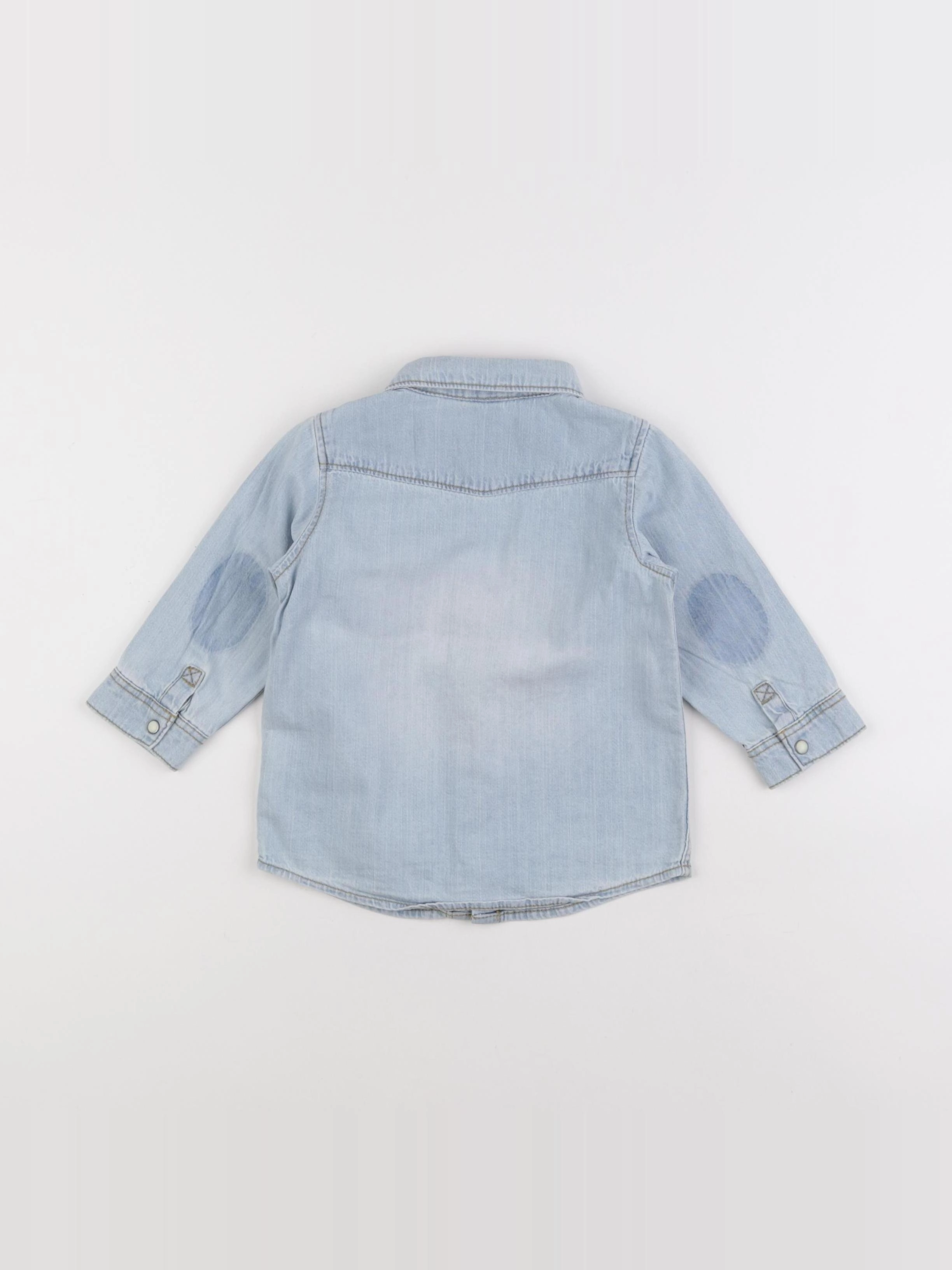 H&M - chemise bleu - 6/9 mois