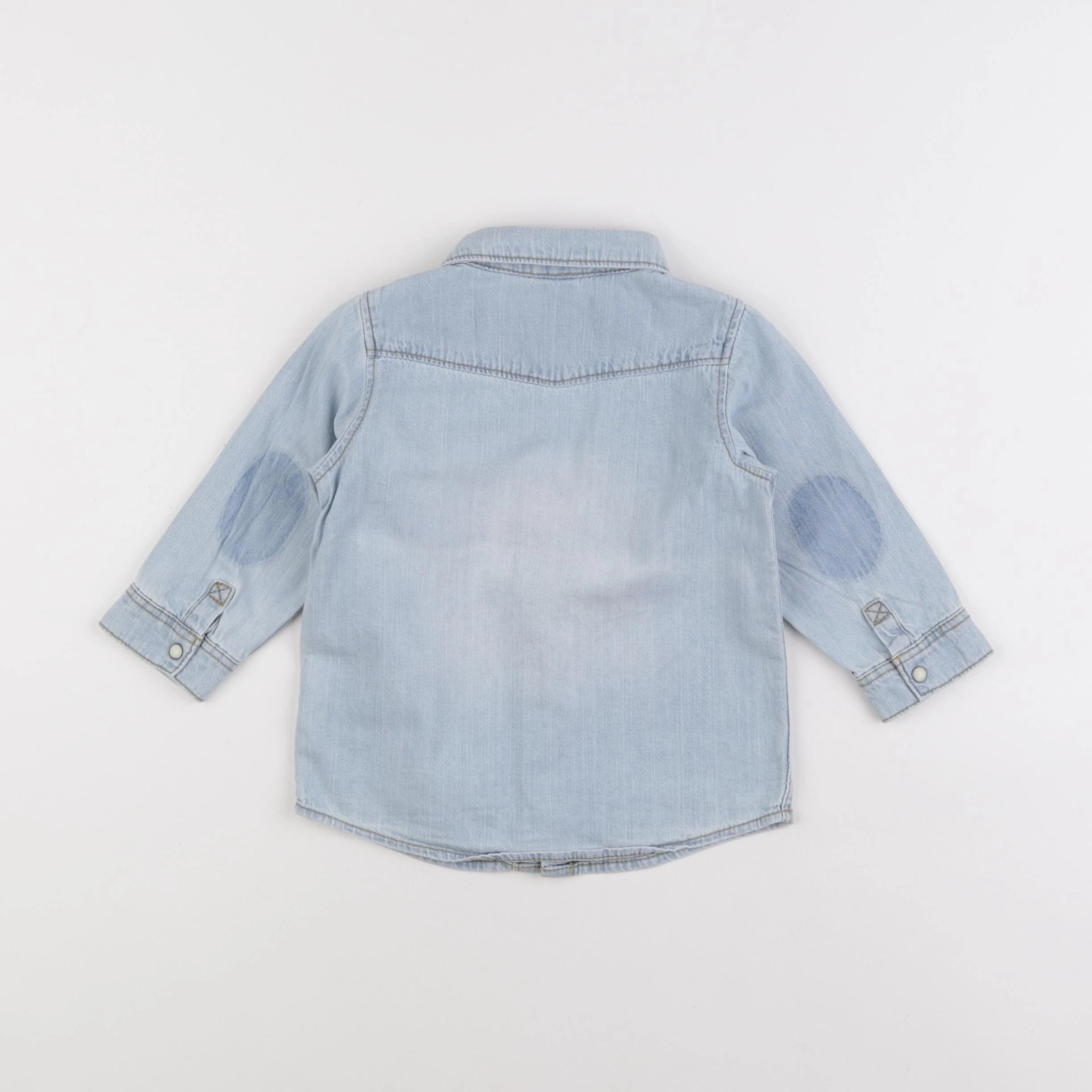 H&M - chemise bleu - 6/9 mois