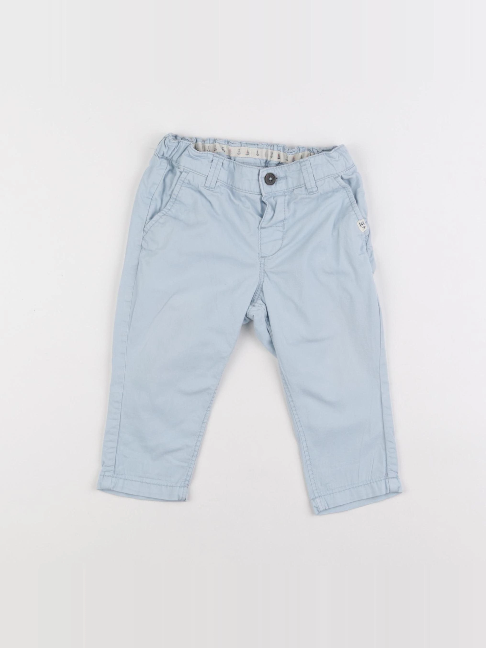 H&M - pantalon bleu - 9/12 mois