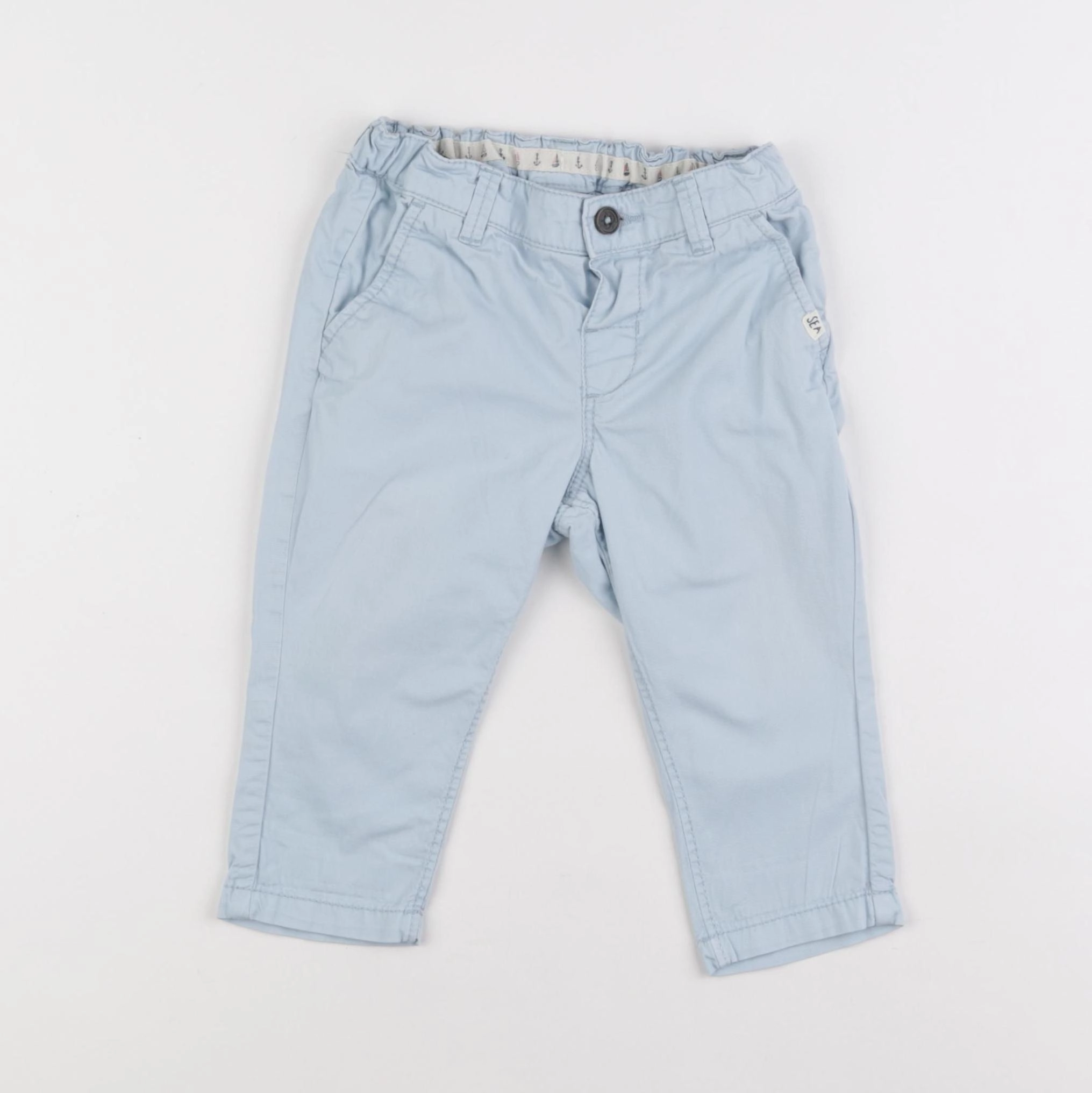 H&M - pantalon bleu - 9/12 mois