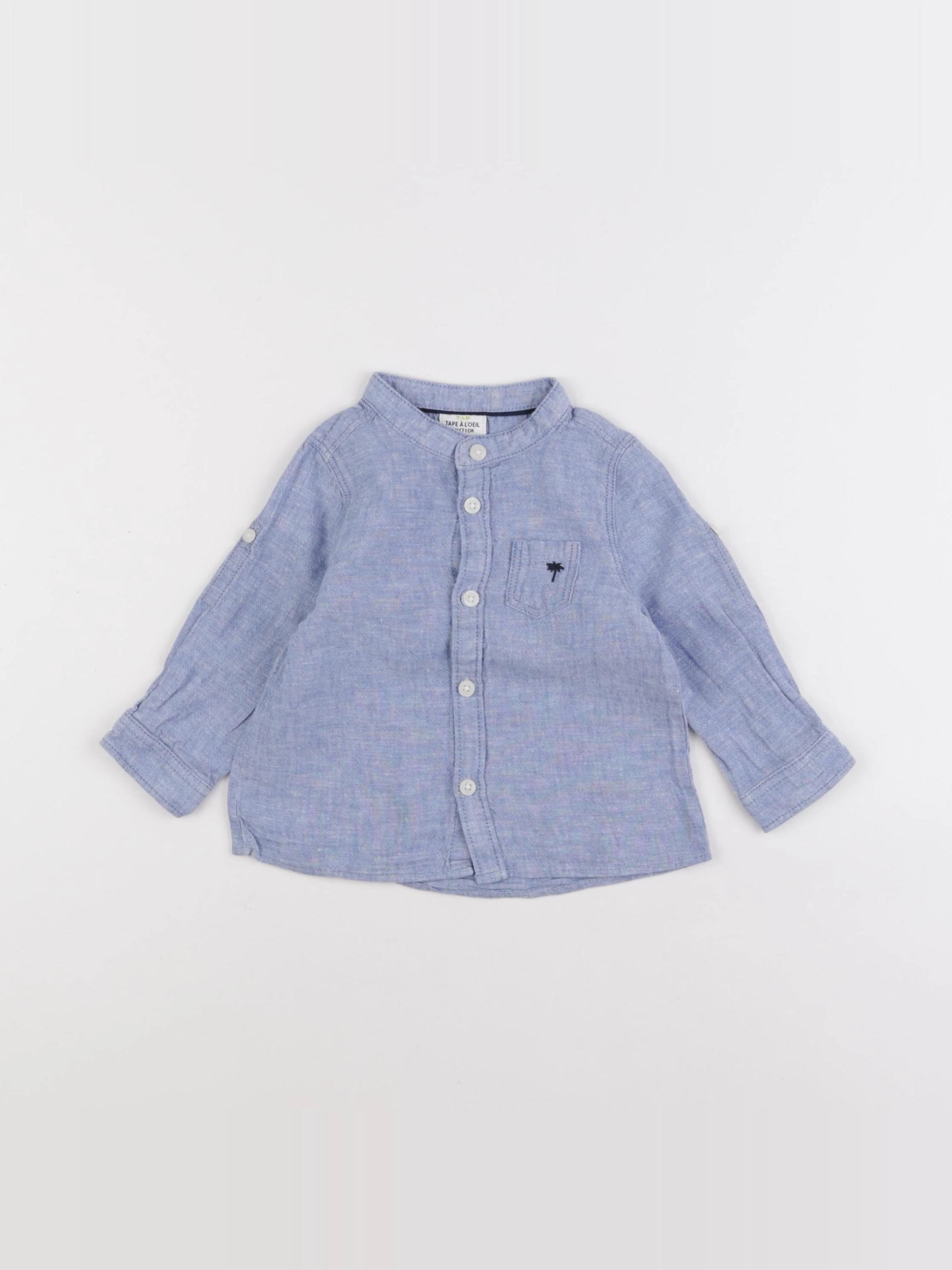 Tape à l'oeil - chemise bleu - 9 mois