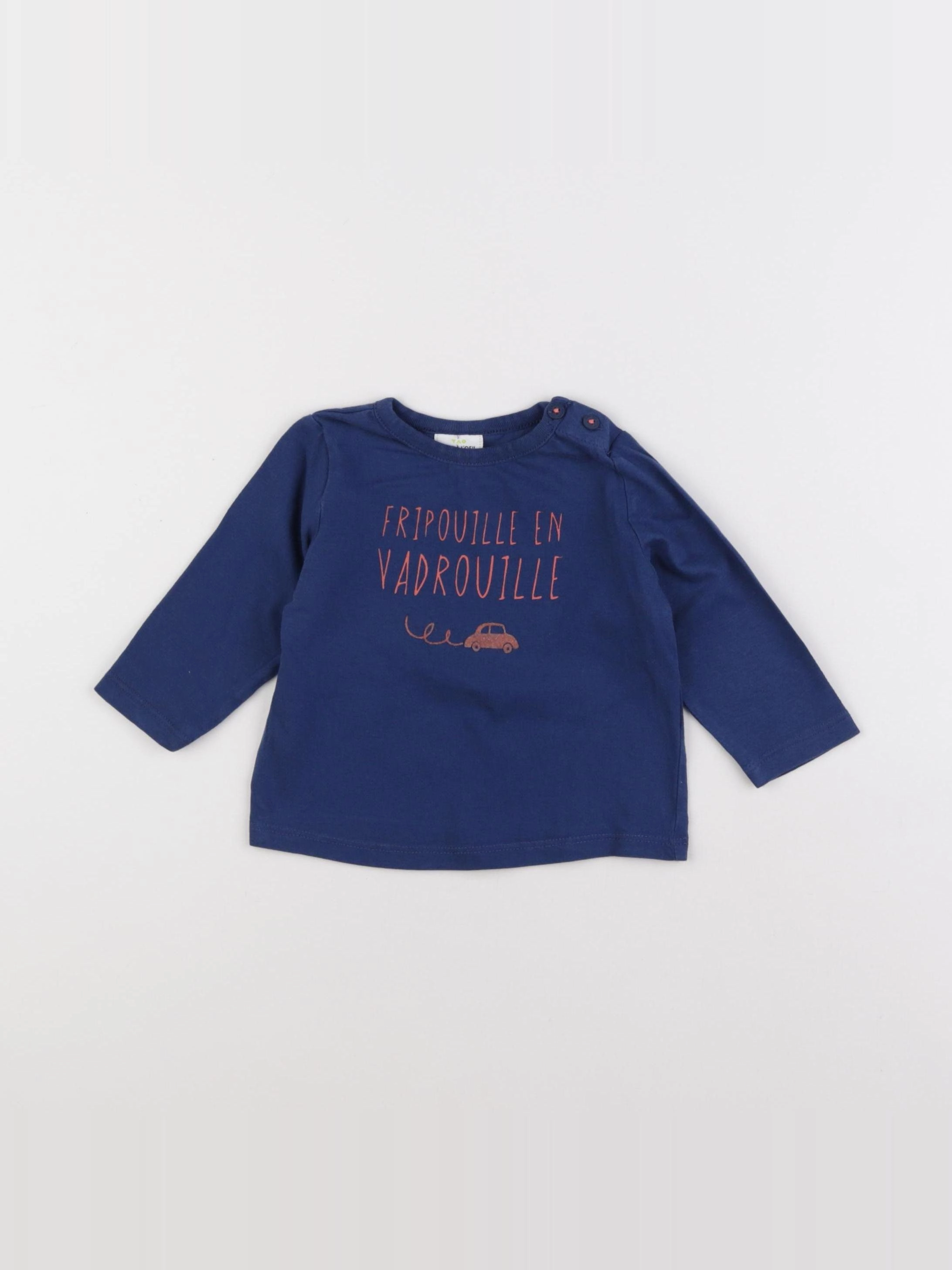 Tape à l'oeil - tee-shirt bleu - 6 mois