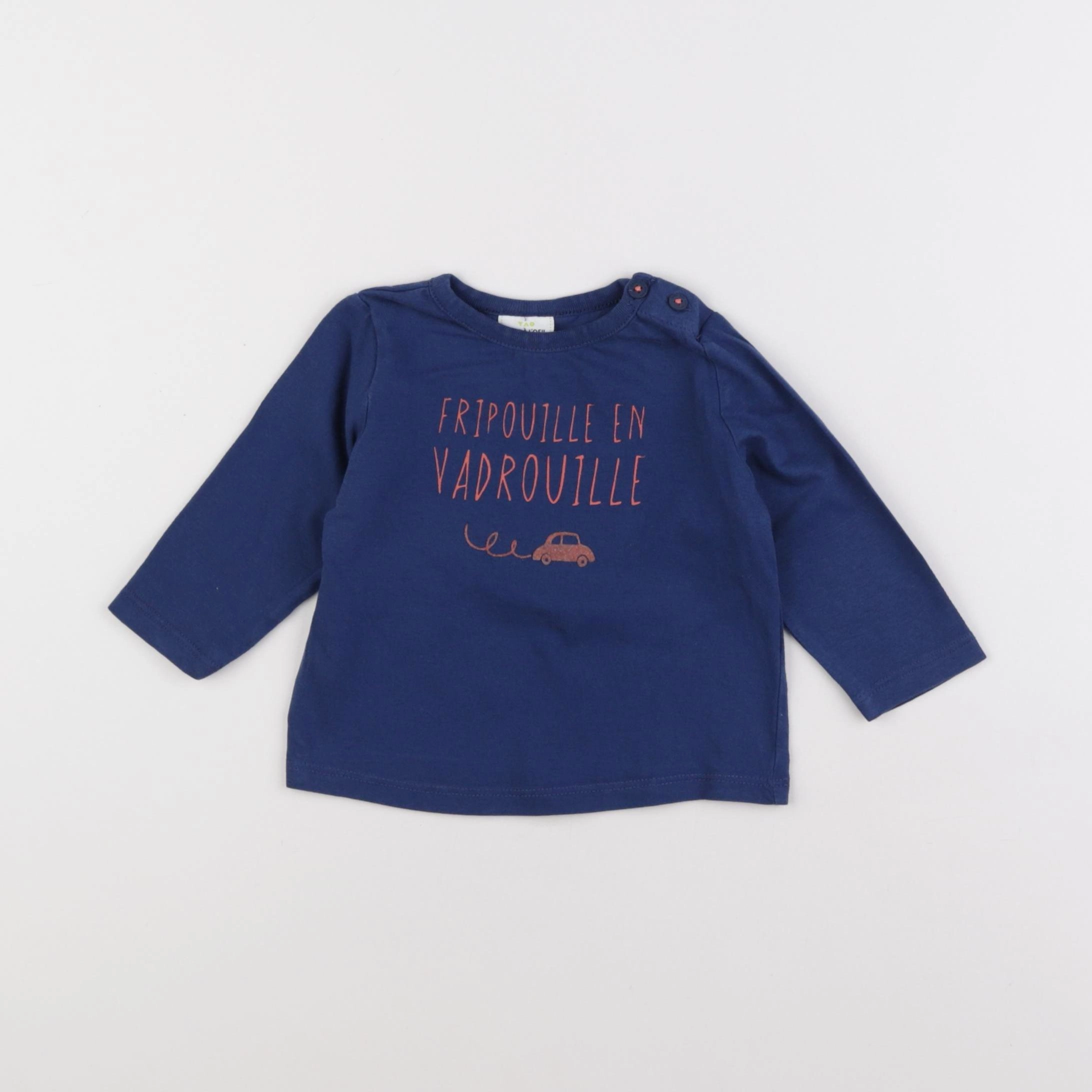 Tape à l'oeil - tee-shirt bleu - 6 mois