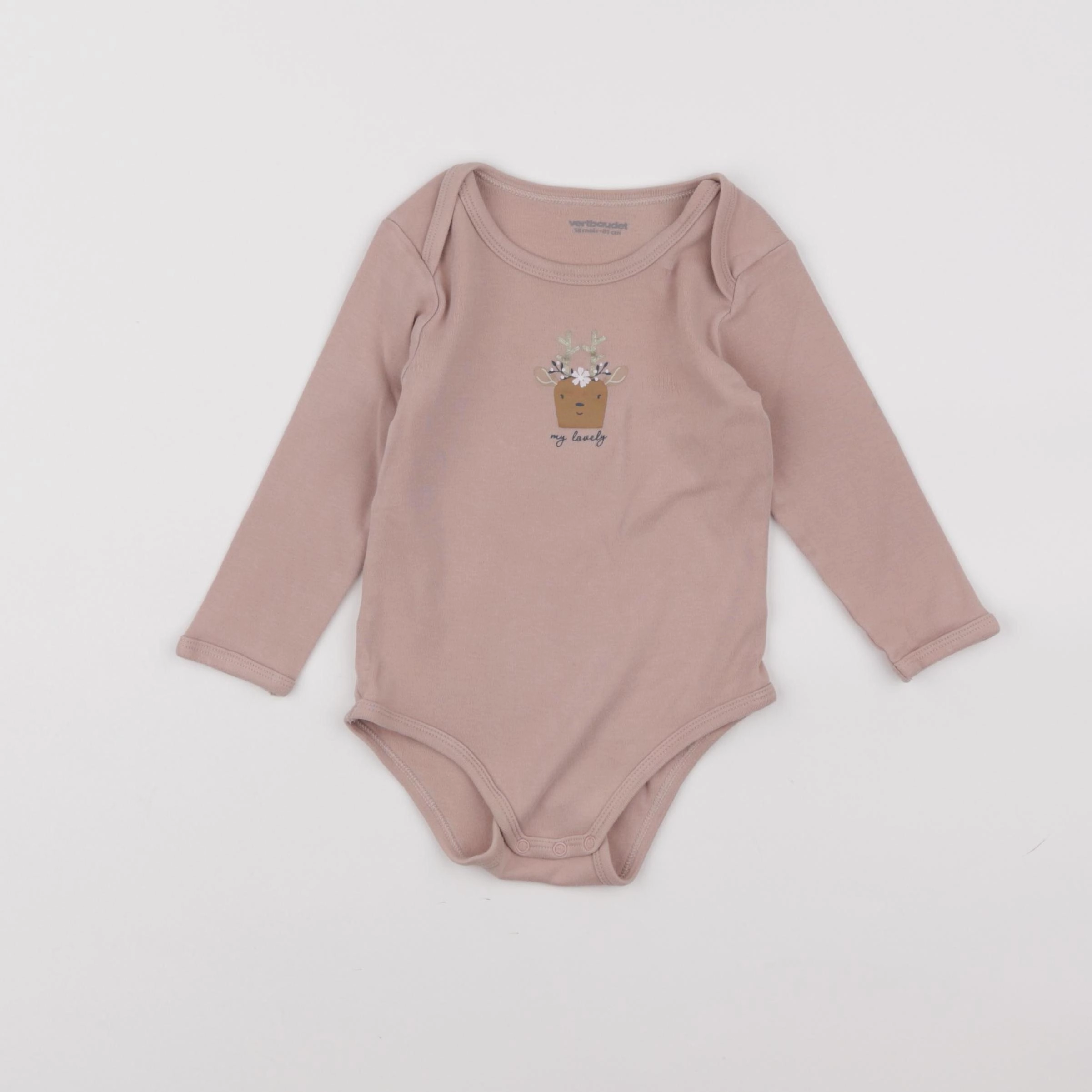 Vertbaudet - body rose - 18 mois