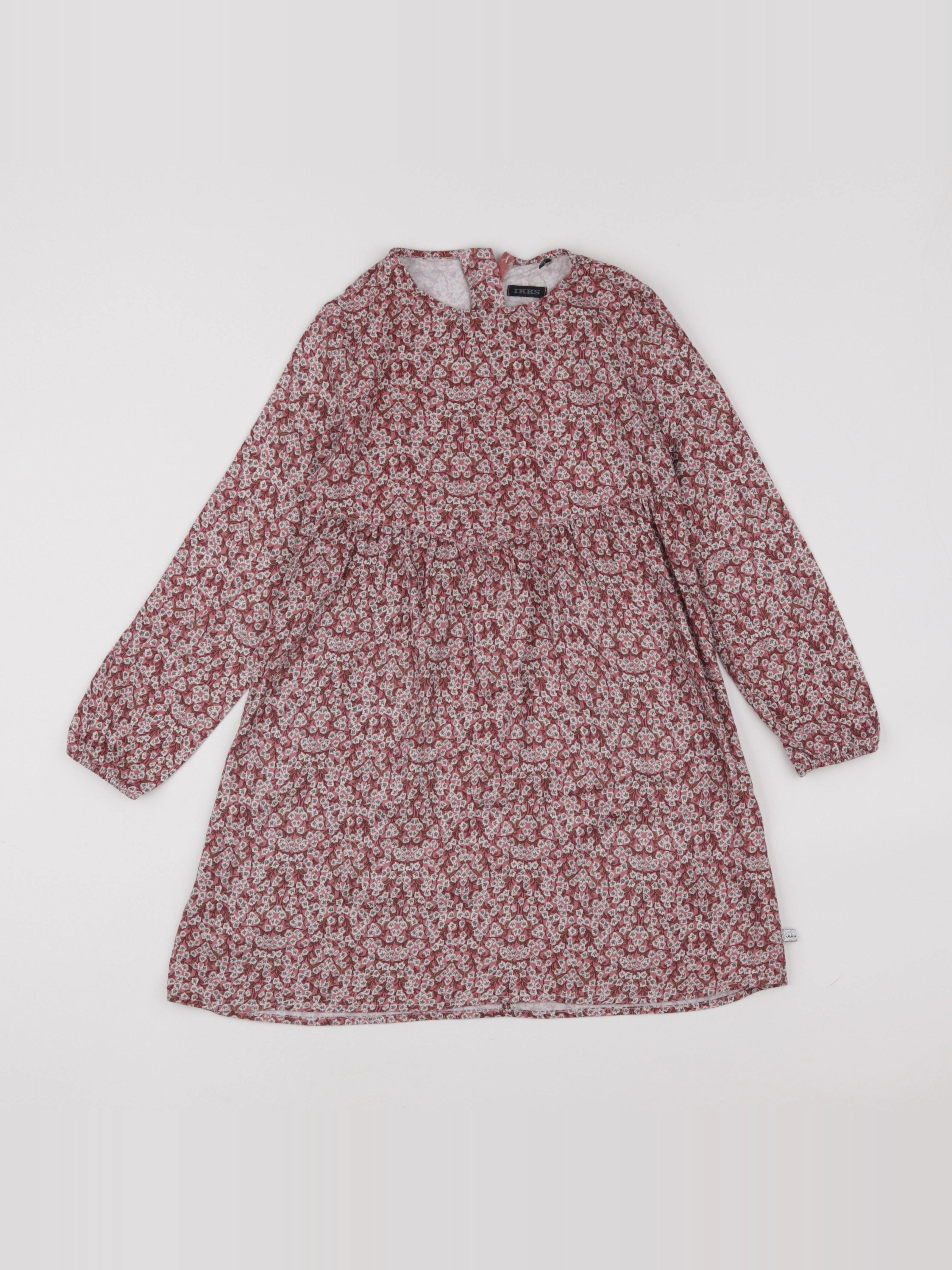 IKKS - robe rose - 8 ans