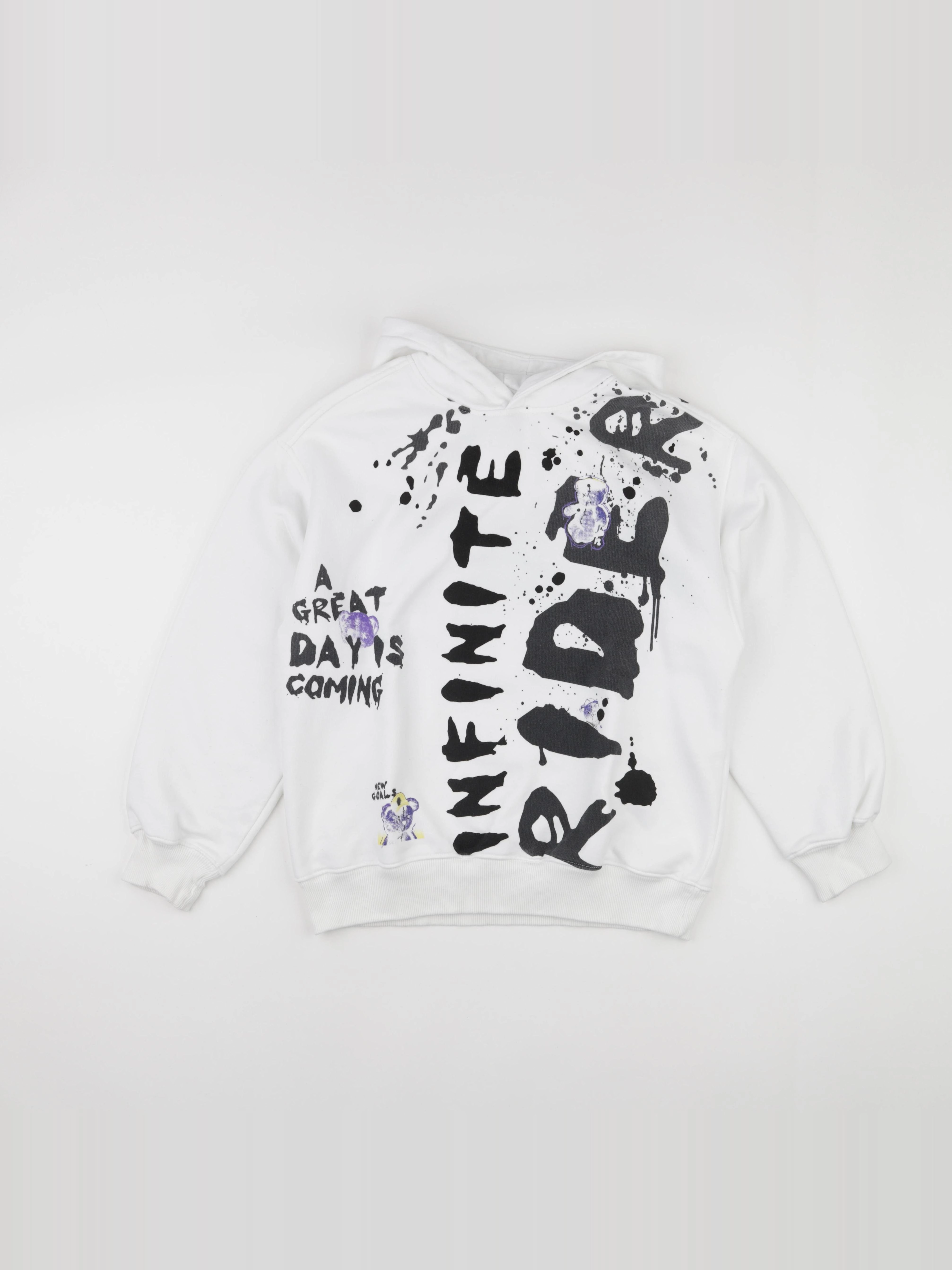 Zara - sweat imprimé au dos blanc - 11/12 ans