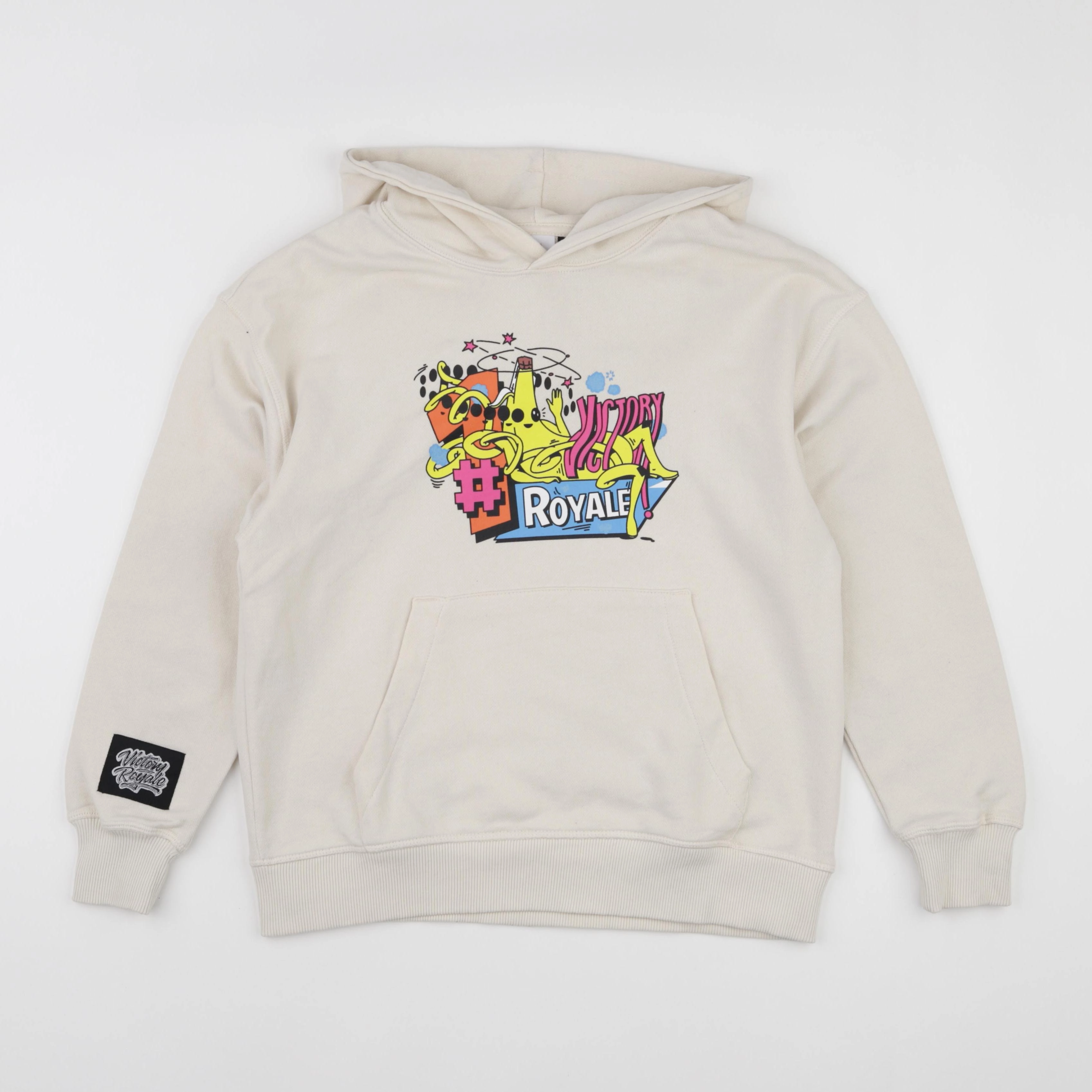 Zara - sweat imprimé au dos beige - 9/10 ans