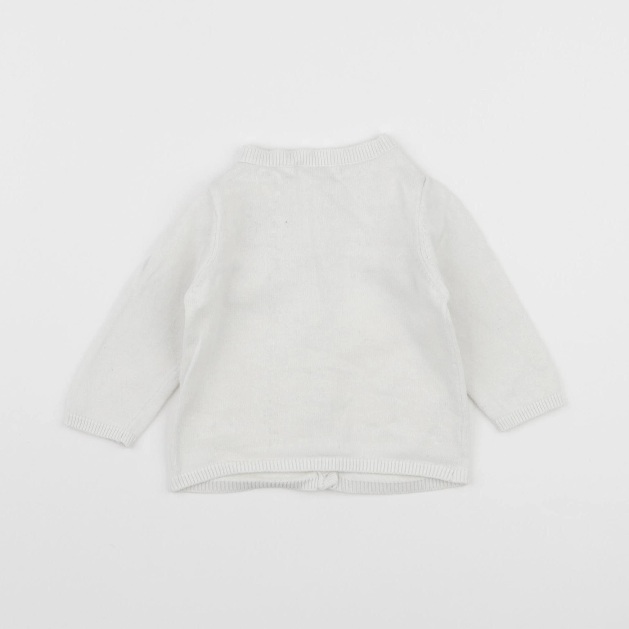 Vertbaudet - gilet blanc - 6 mois