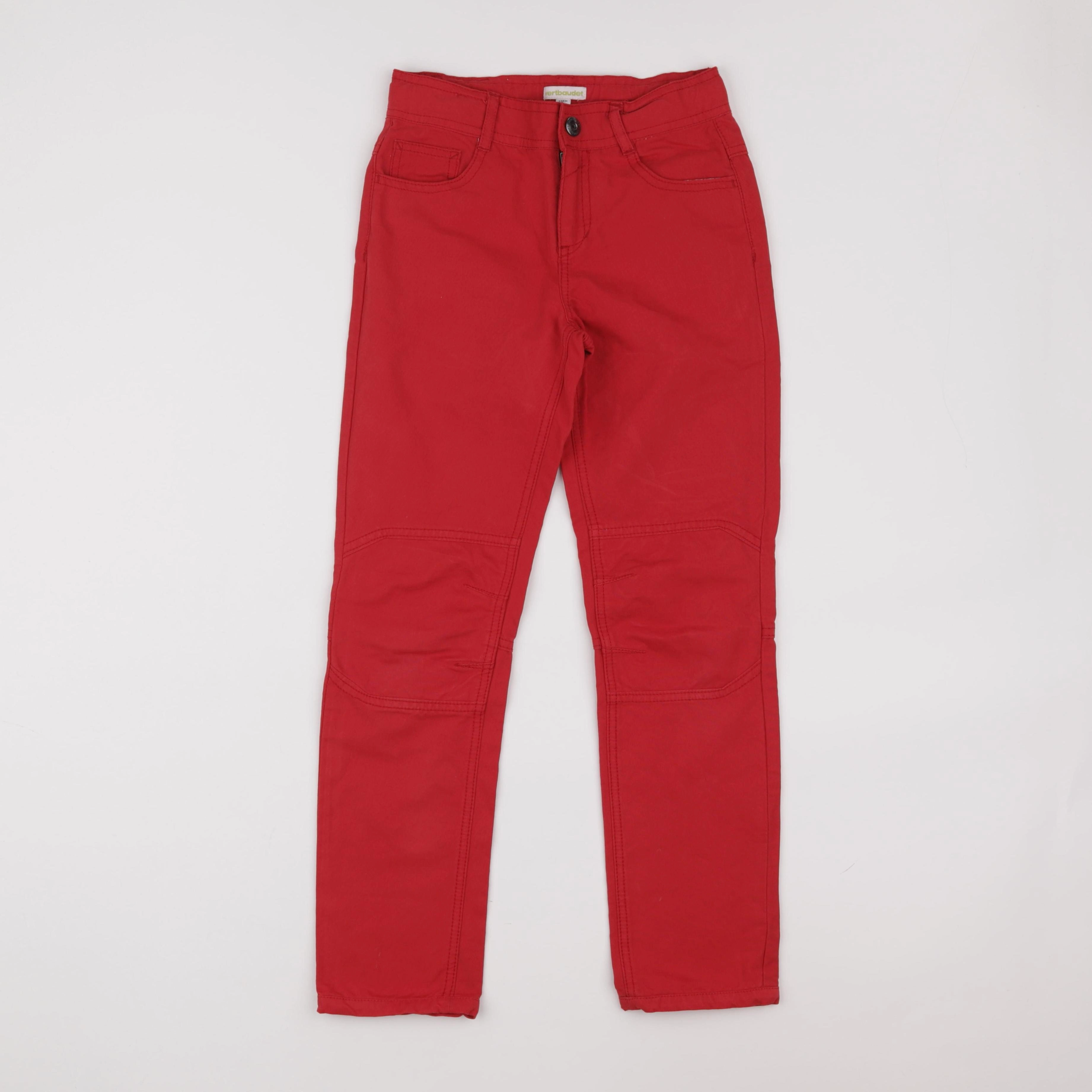 Vertbaudet - pantalon rouge - 9 ans