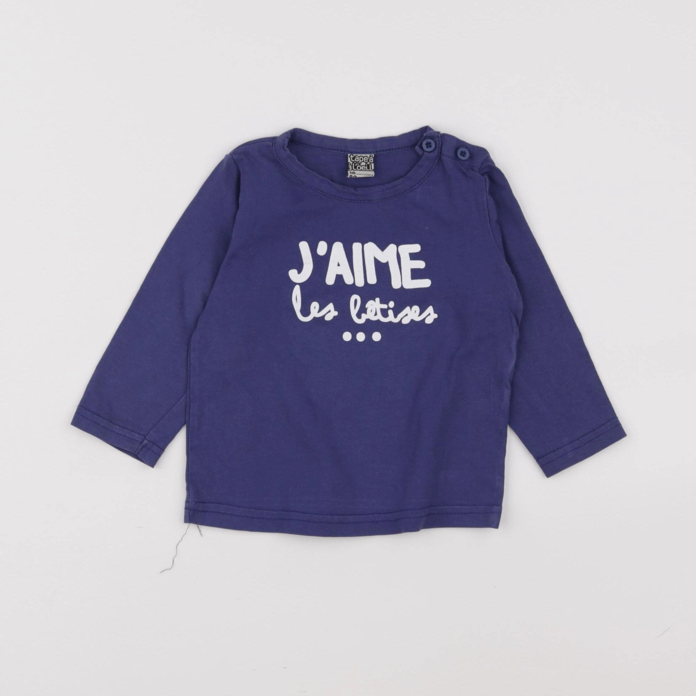 Tape à l'oeil - tee-shirt bleu - 18 mois