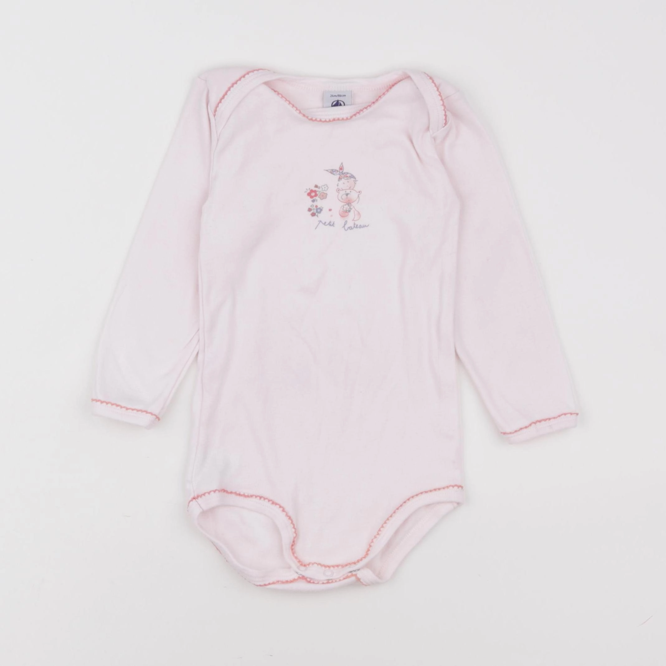 Petit Bateau - body rose - 2 ans