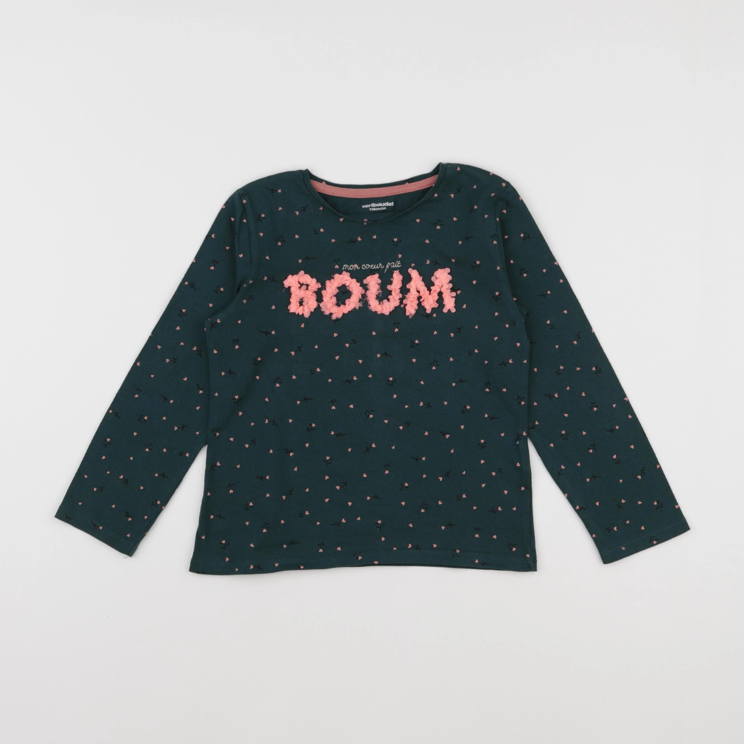 Vertbaudet - tee-shirt vert - 6 ans
