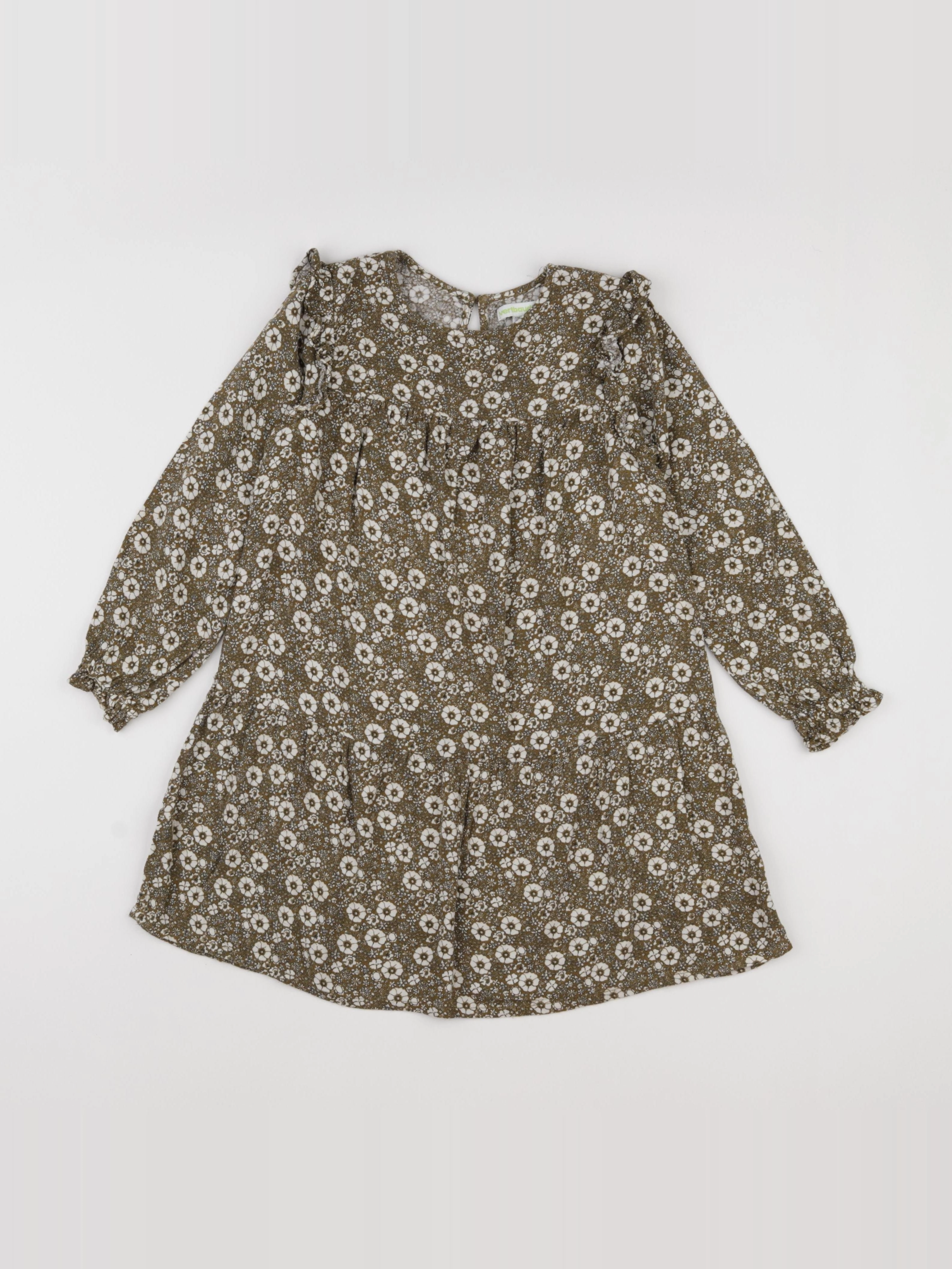 Vertbaudet - robe vert - 6 ans