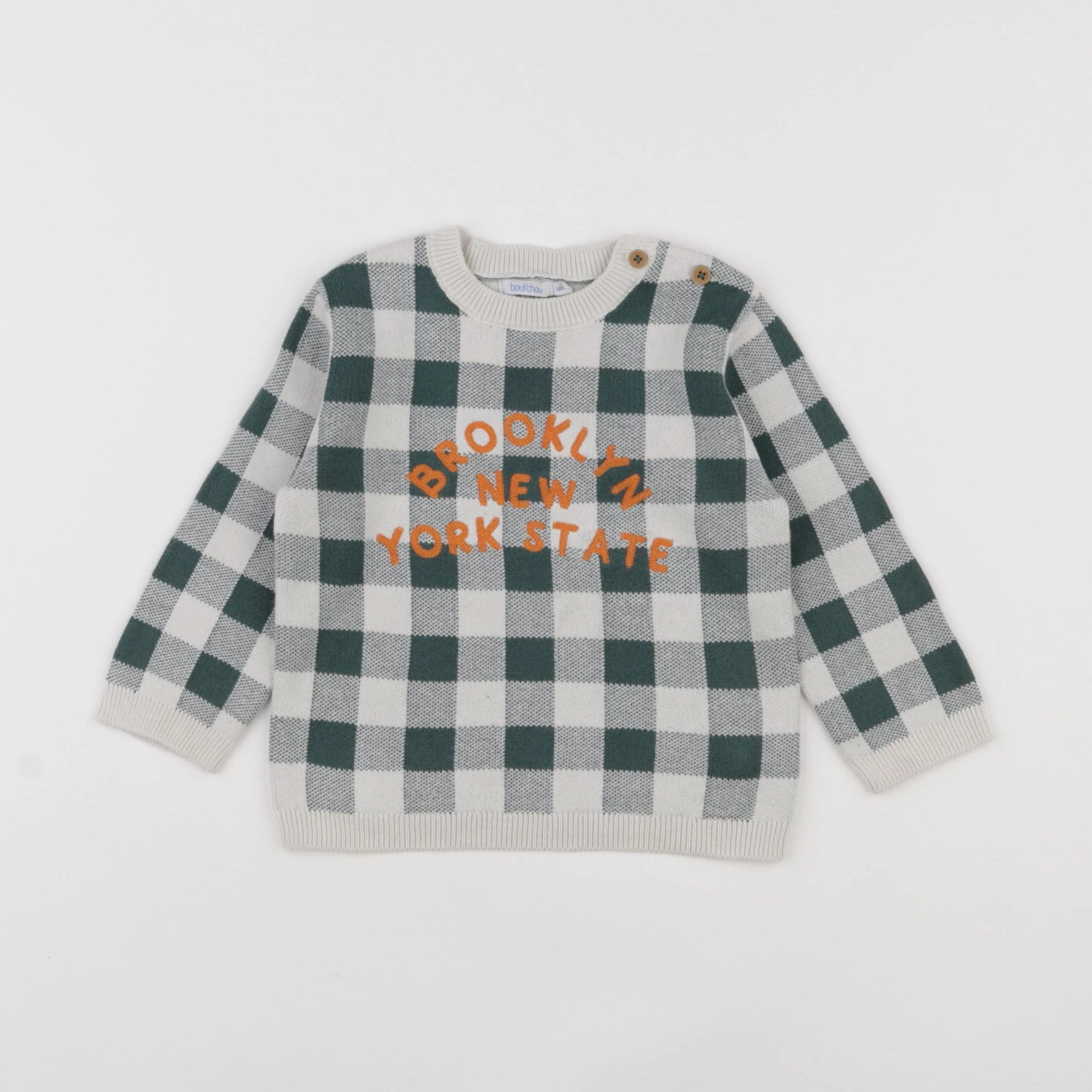 Boutchou - pull vert - 18 mois