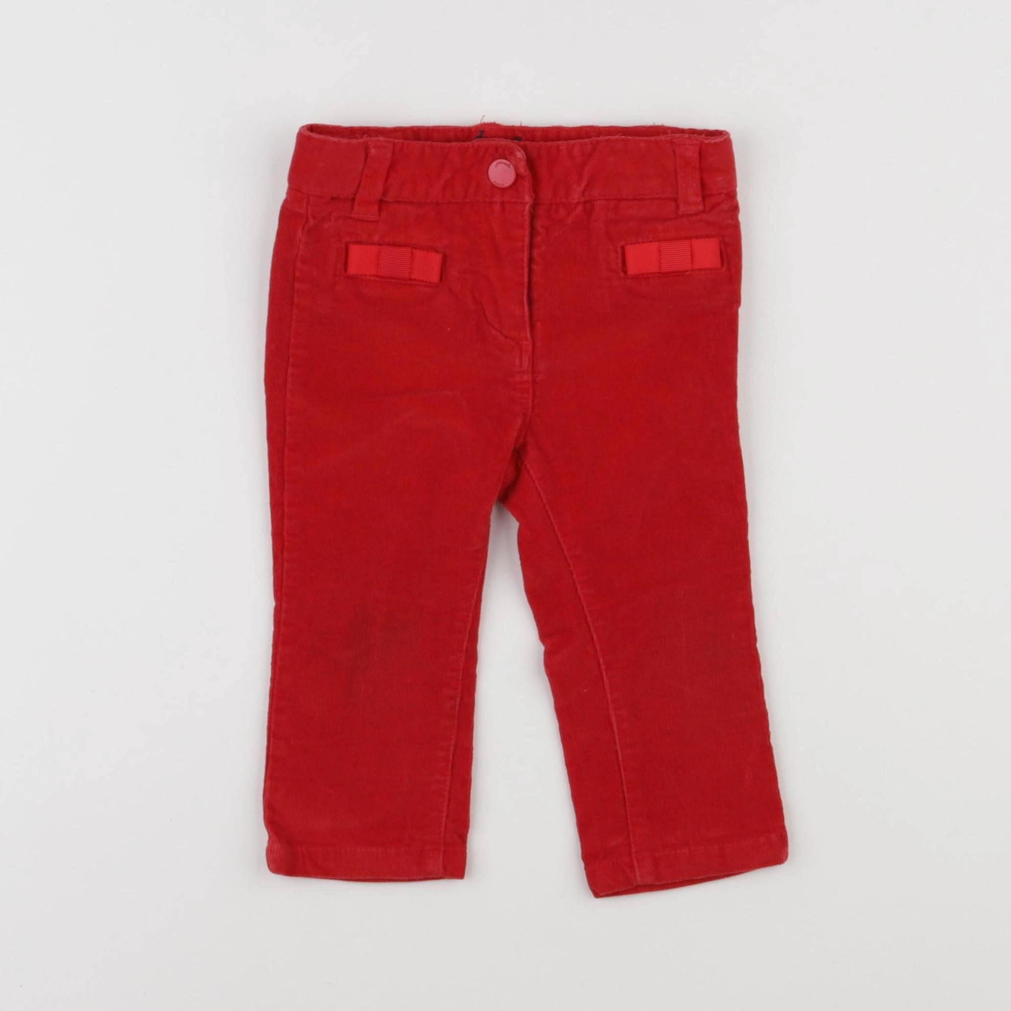Jacadi - pantalon rouge - 12 mois