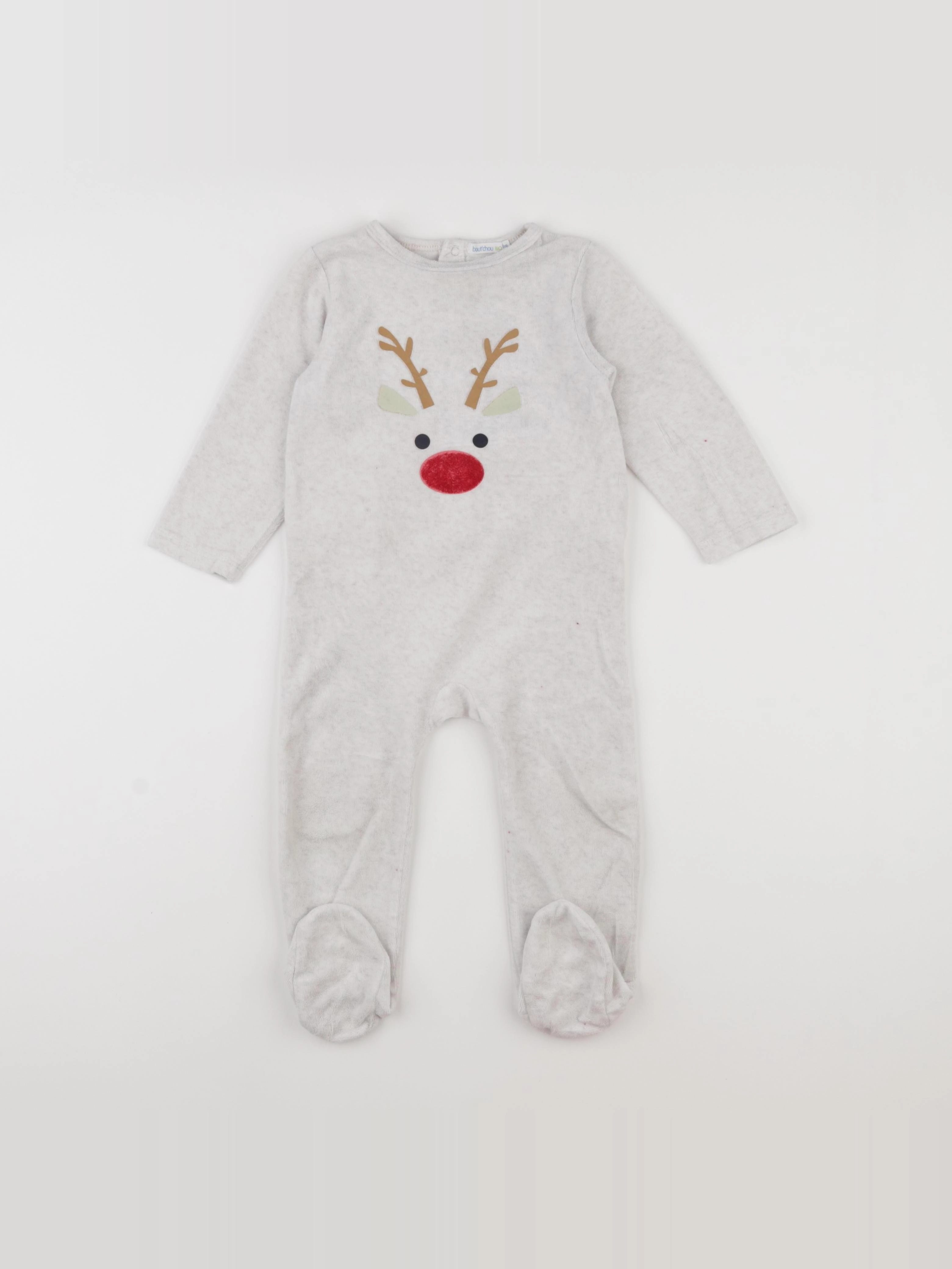 Boutchou - pyjama velours blanc - 18 mois