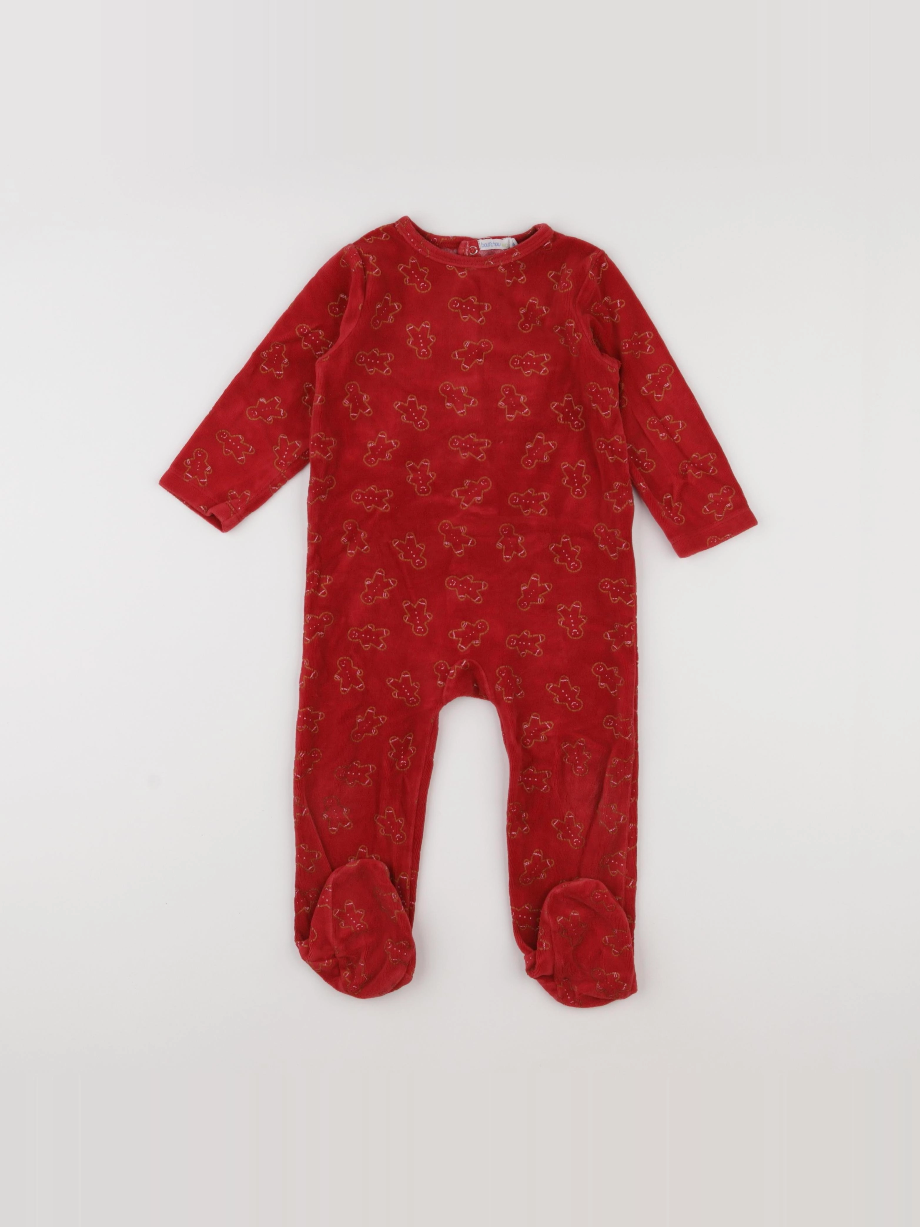 Boutchou - pyjama velours rouge - 18 mois