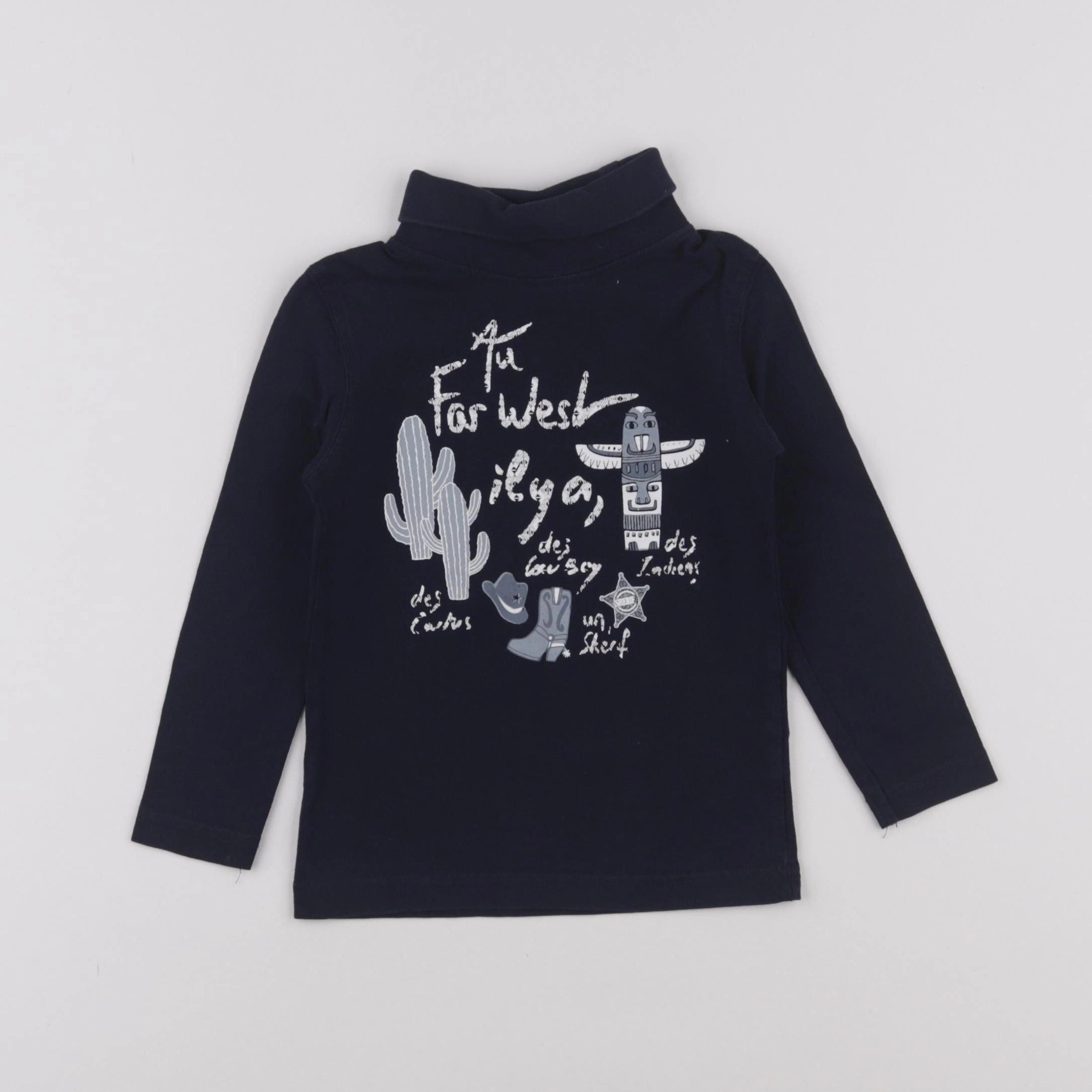 Vertbaudet - sous-pull bleu - 3 ans