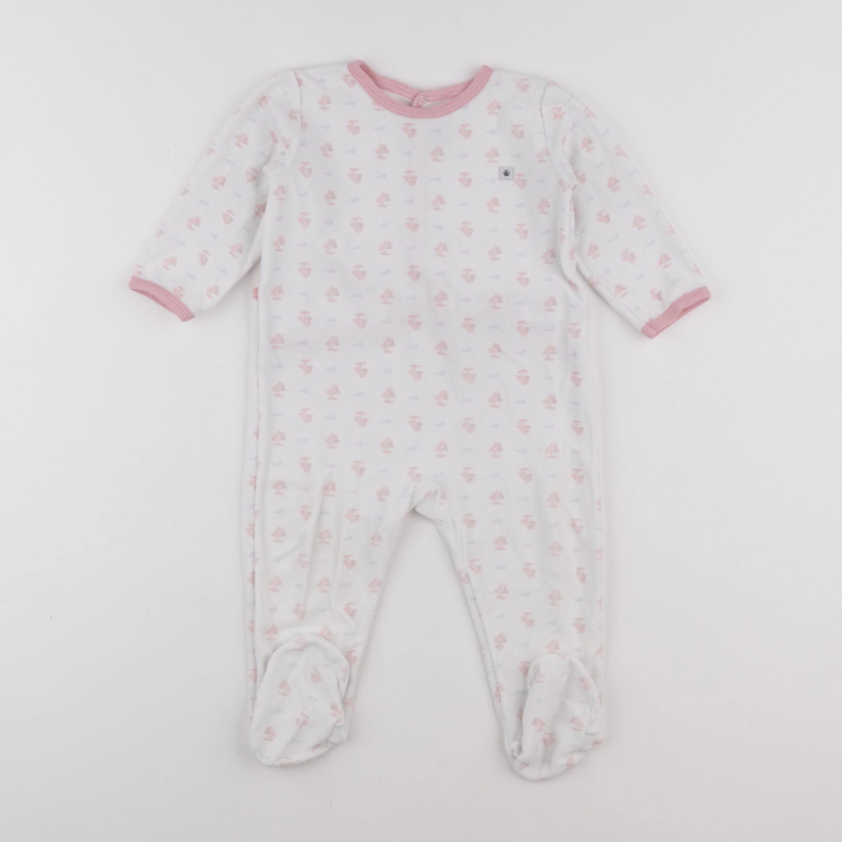 Petit Bateau - pyjama velours blanc - 18 mois