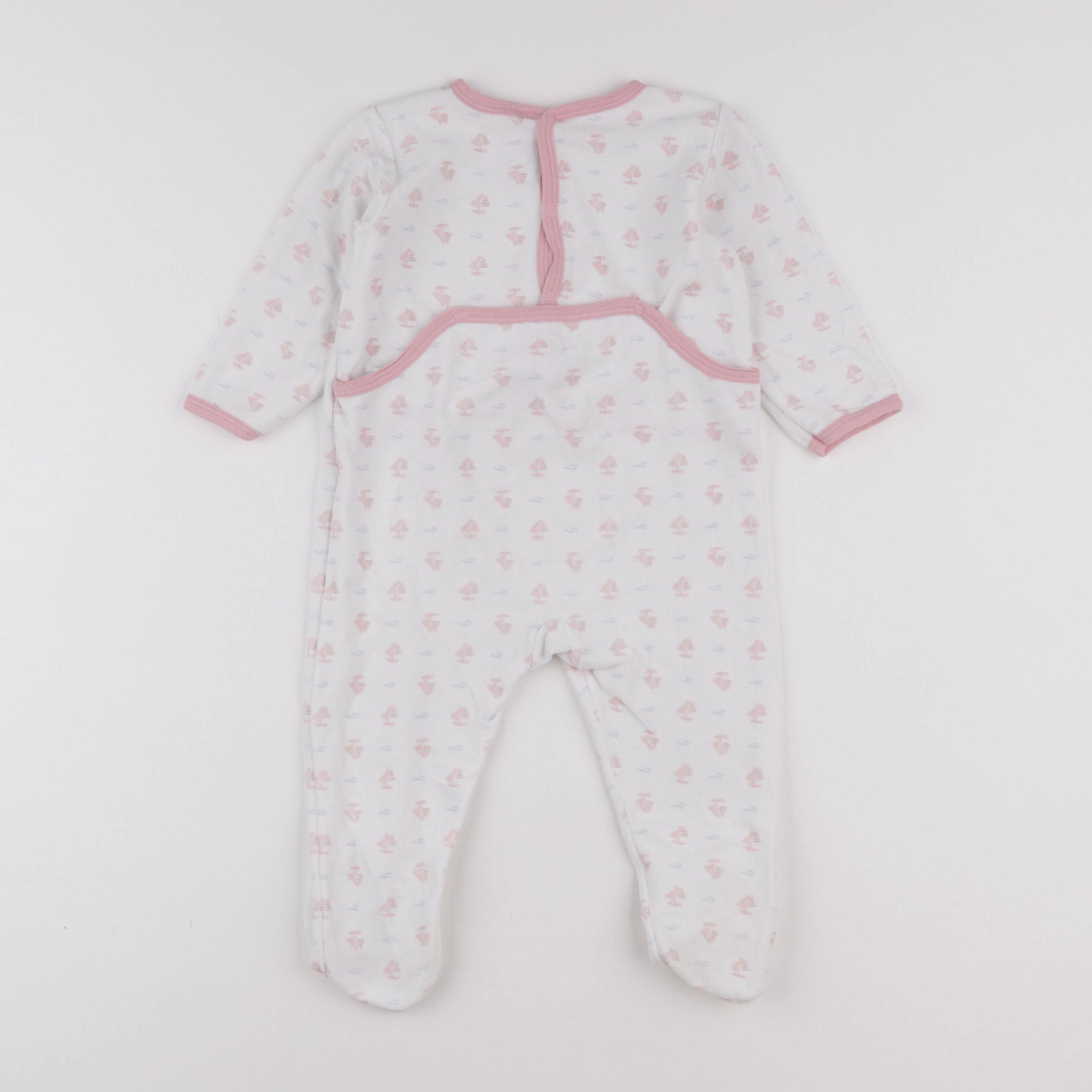 Petit Bateau - pyjama velours blanc - 18 mois