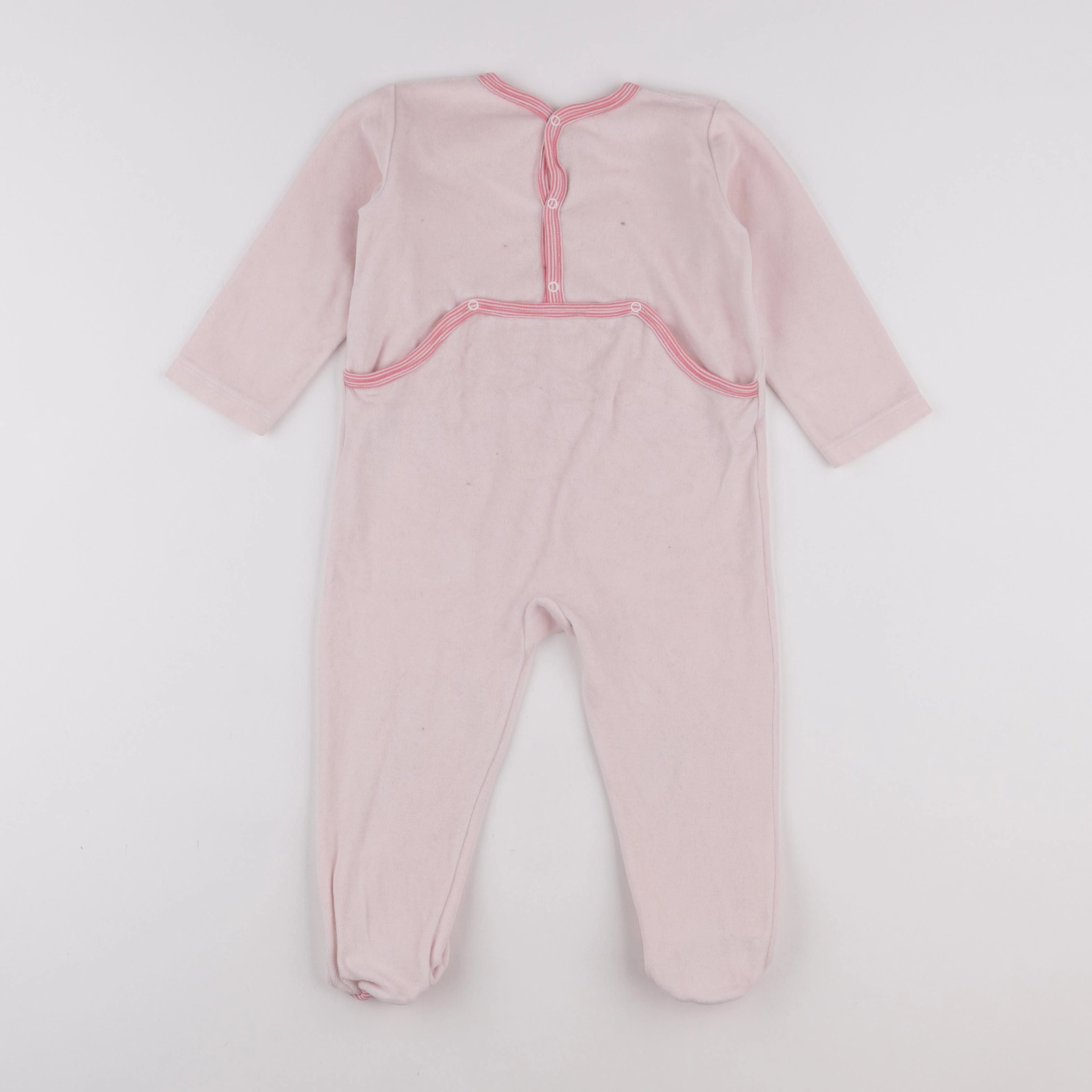 Petit Bateau - pyjama velours rose - 24 mois