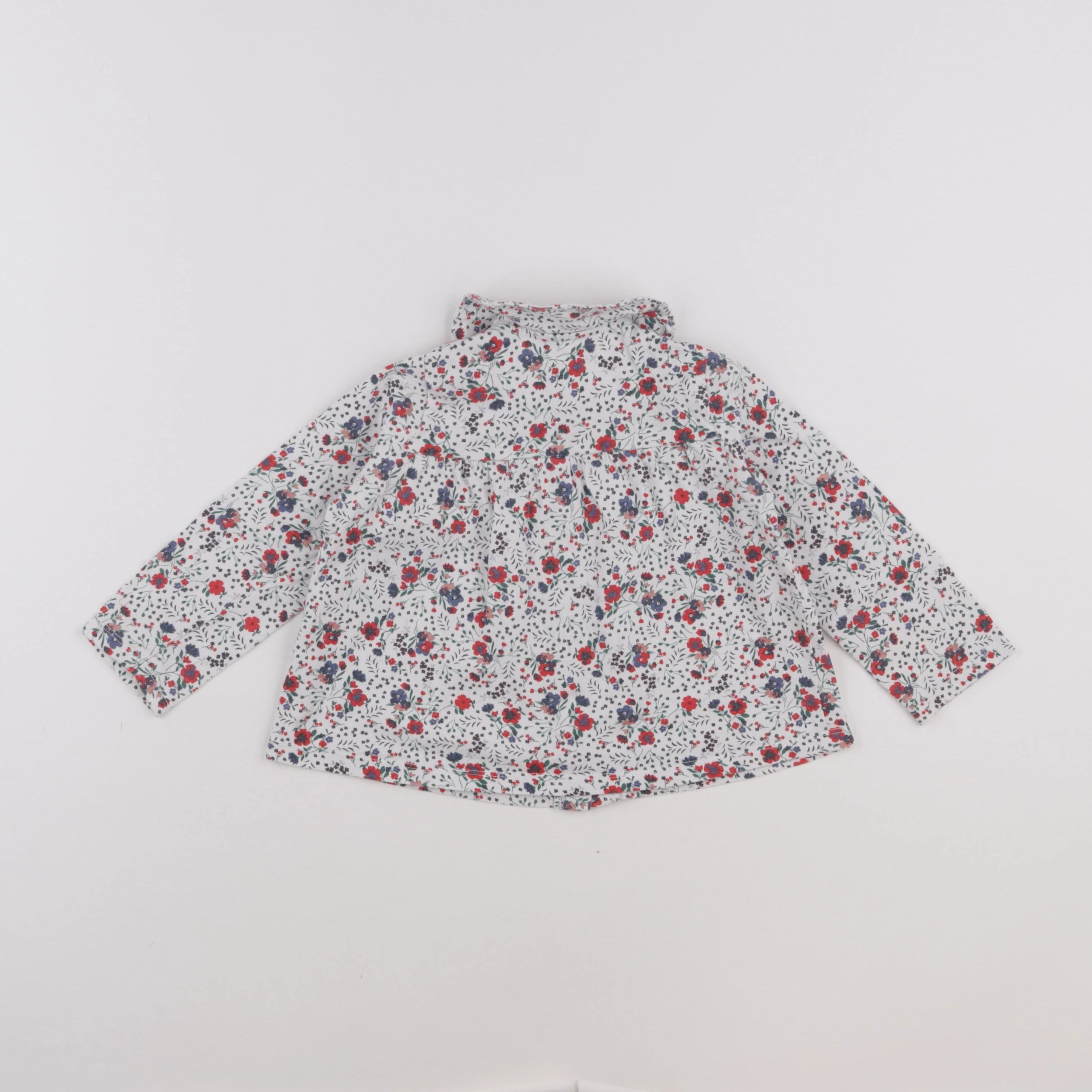 Vertbaudet - blouse bleu - 2 ans