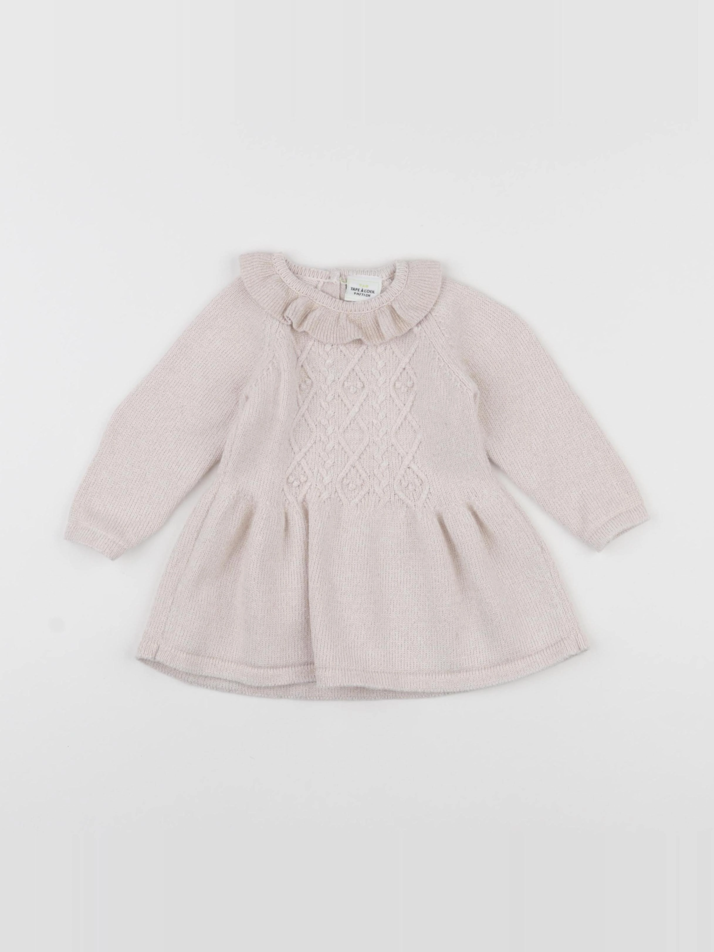 Tape à l'oeil - robe beige, or - 9 mois